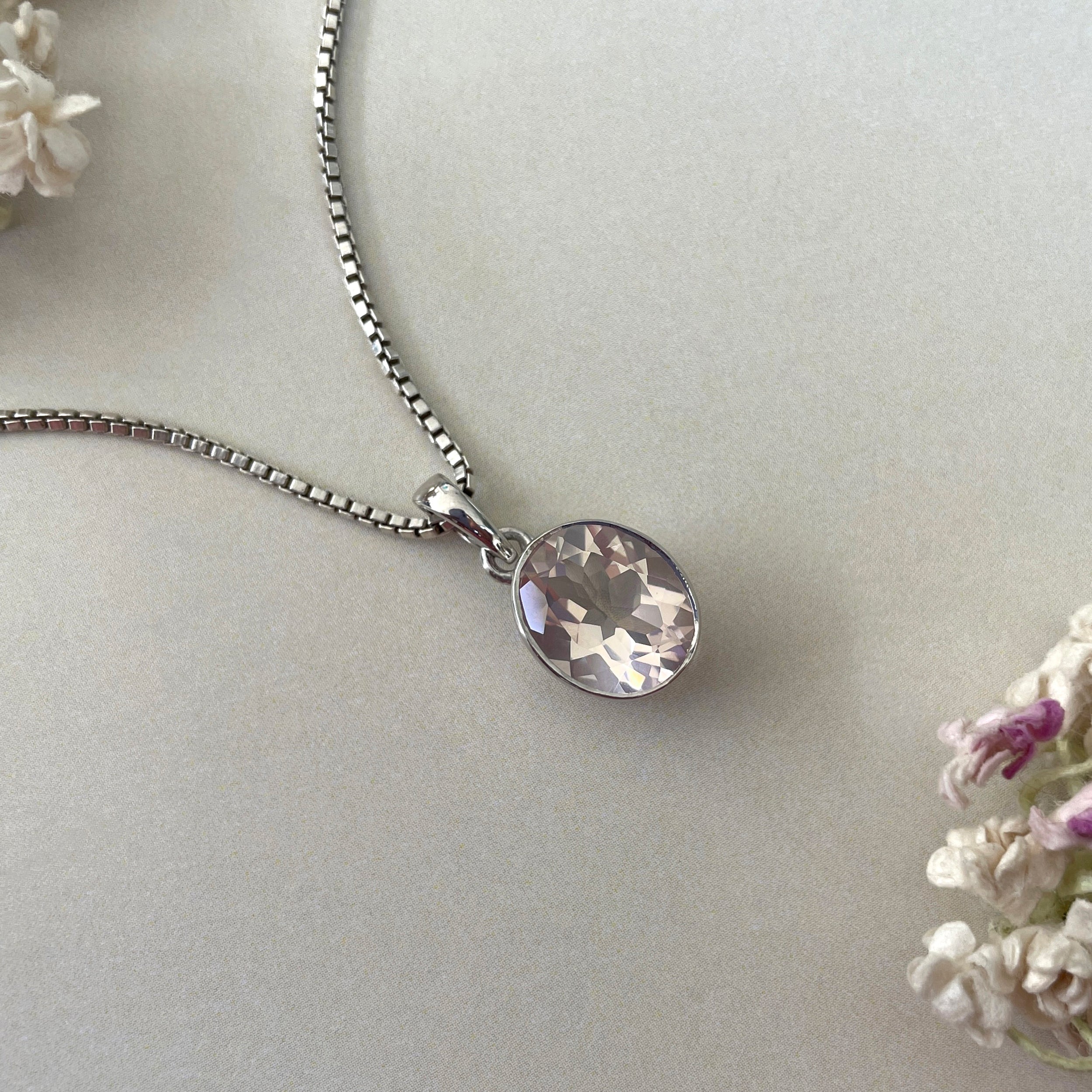 Rose Quartz Pendant-(RSQ-SP-466.)