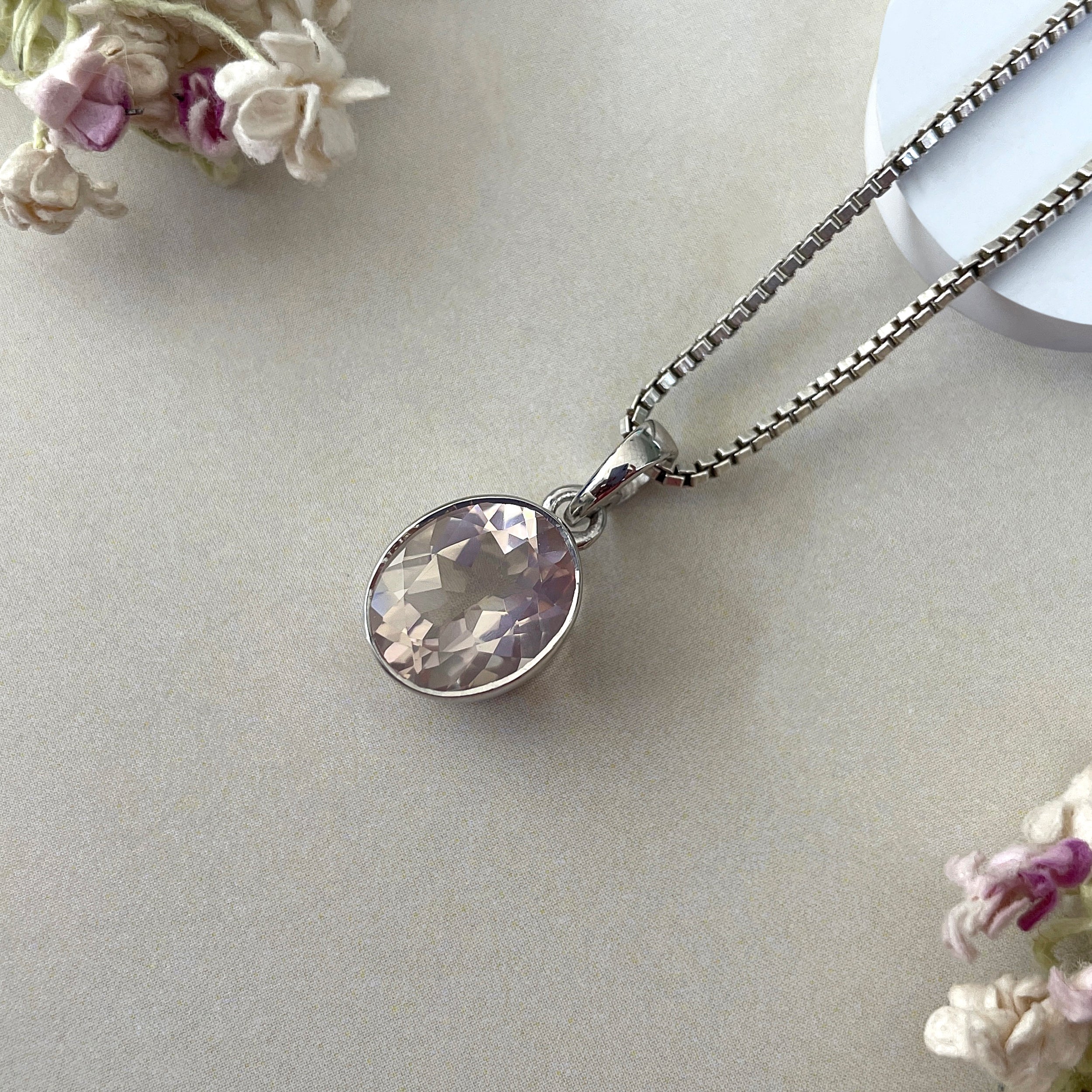 Rose Quartz Pendant-(RSQ-SP-466.)