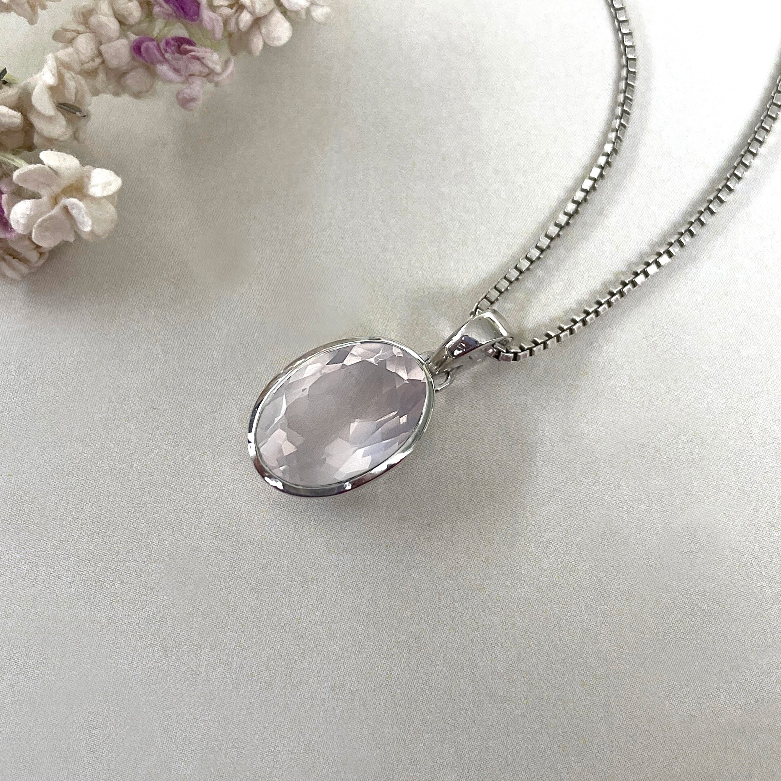 Rose Quartz Pendant-(RSQ-SP-471.)