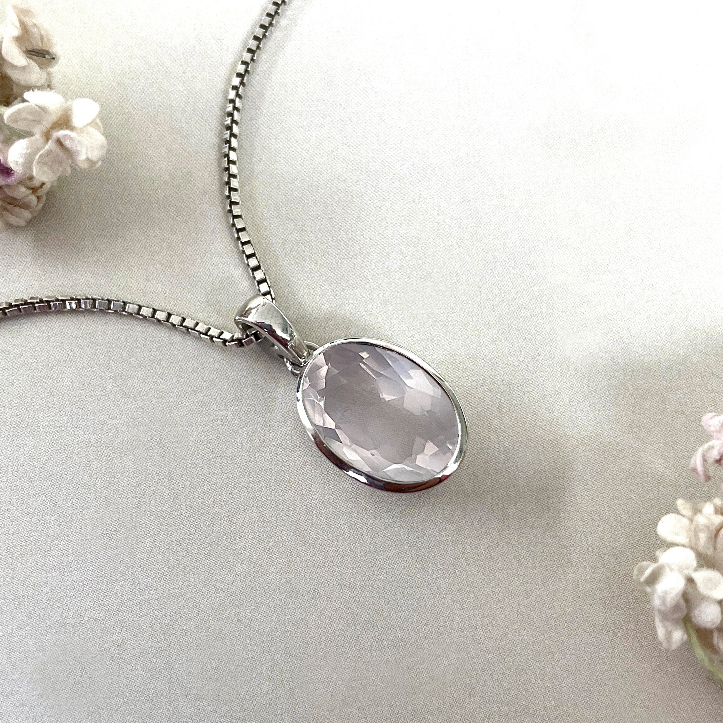 Rose Quartz Pendant-(RSQ-SP-471.)