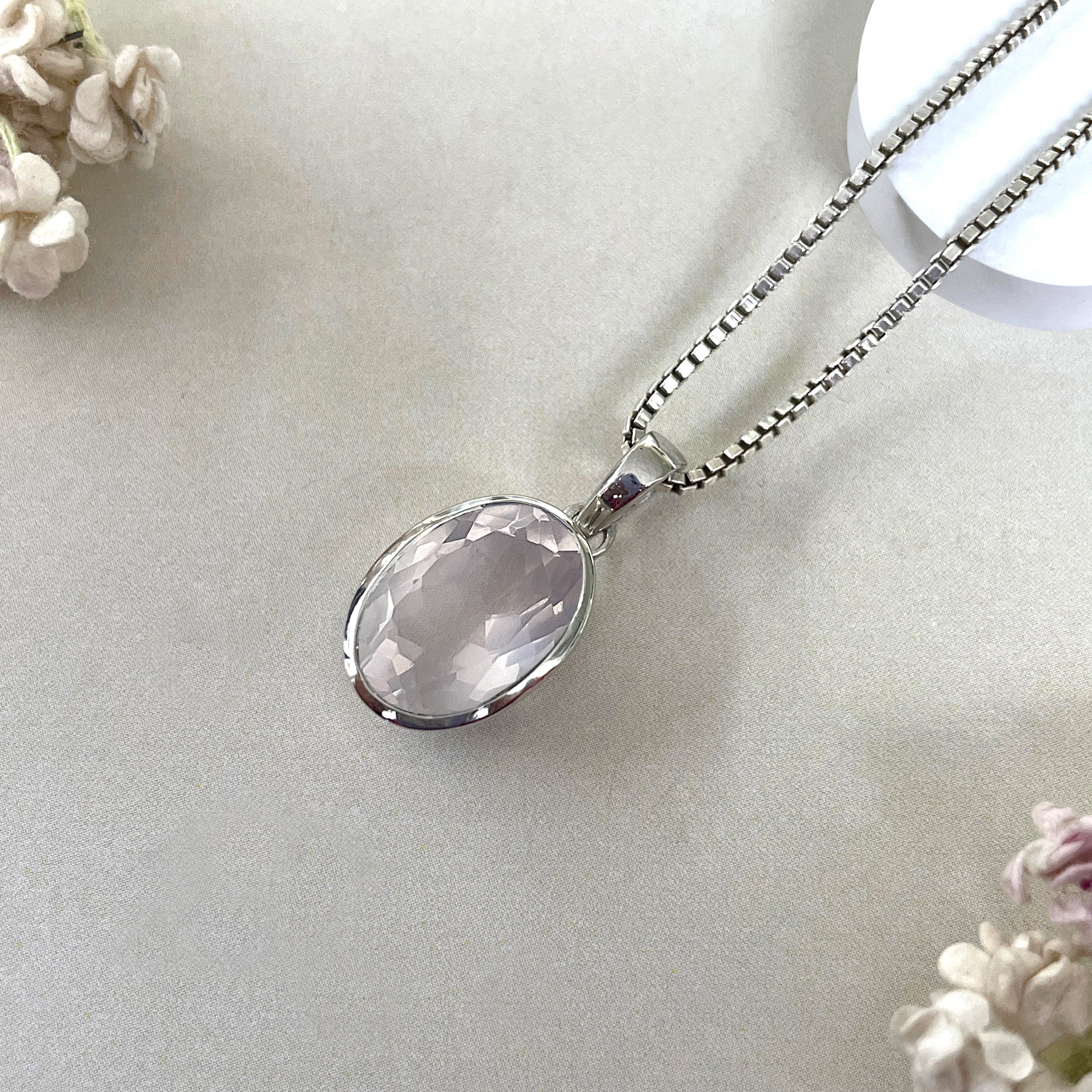 Rose Quartz Pendant-(RSQ-SP-471.)