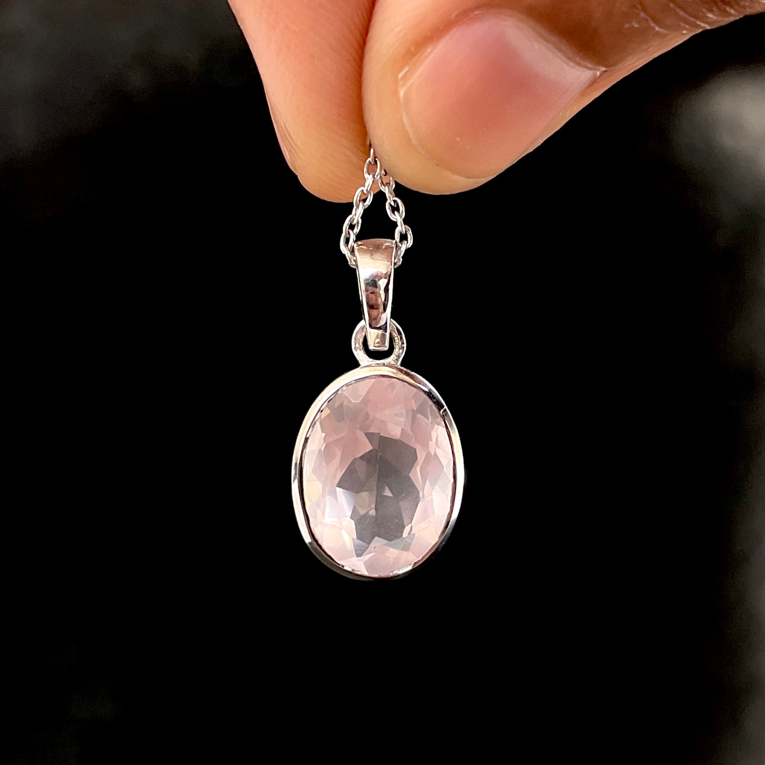 Rose Quartz Pendant-(RSQ-SP-471.)