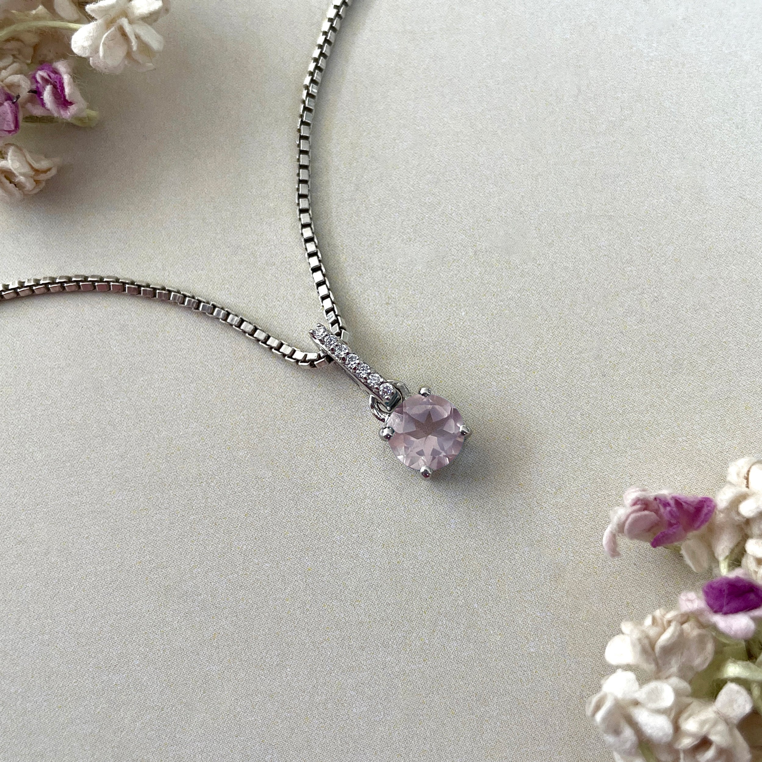 Rose Quartz Pendant-(RSQ-SP-549.)