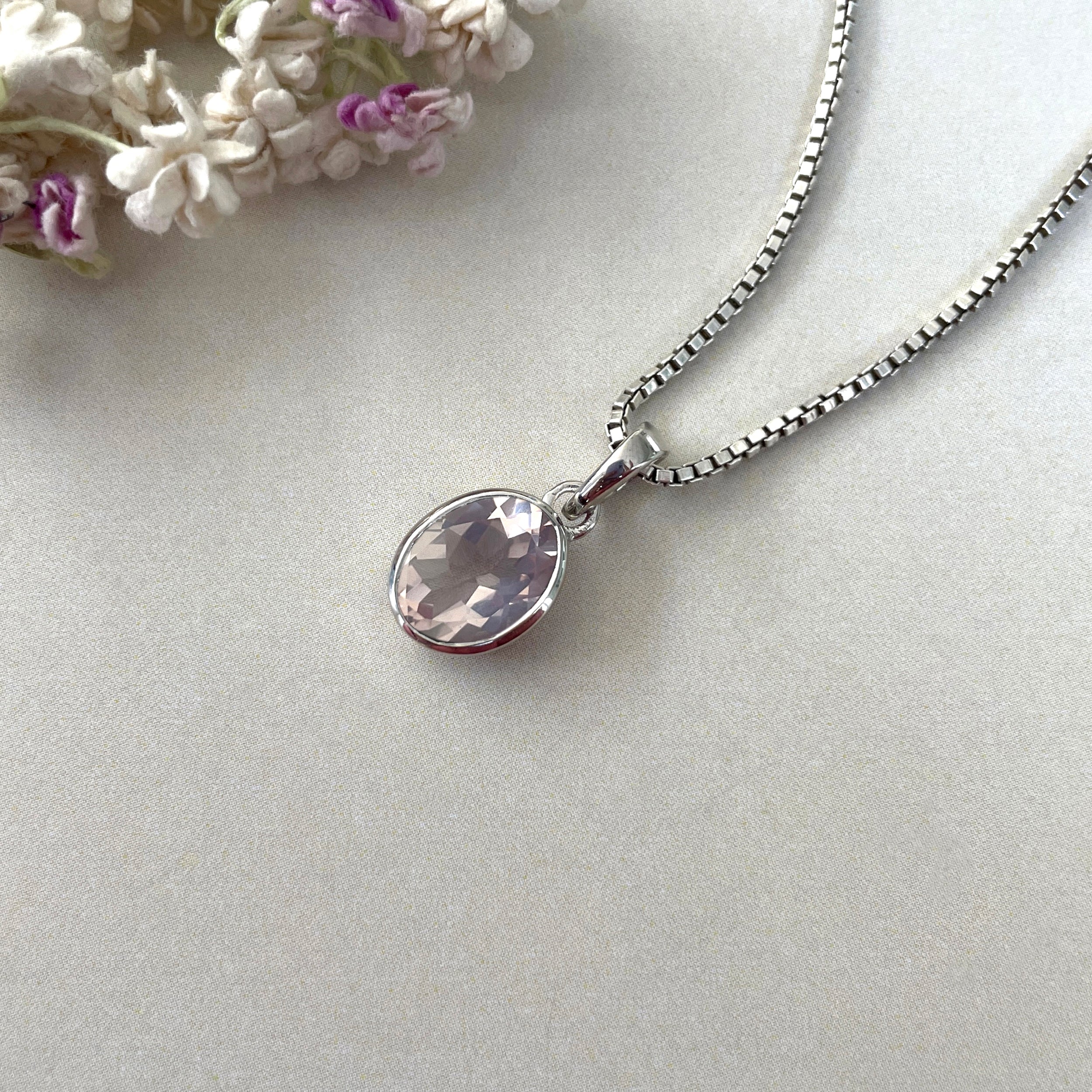 Rose Quartz Pendant-(RSQ-SP-734.)