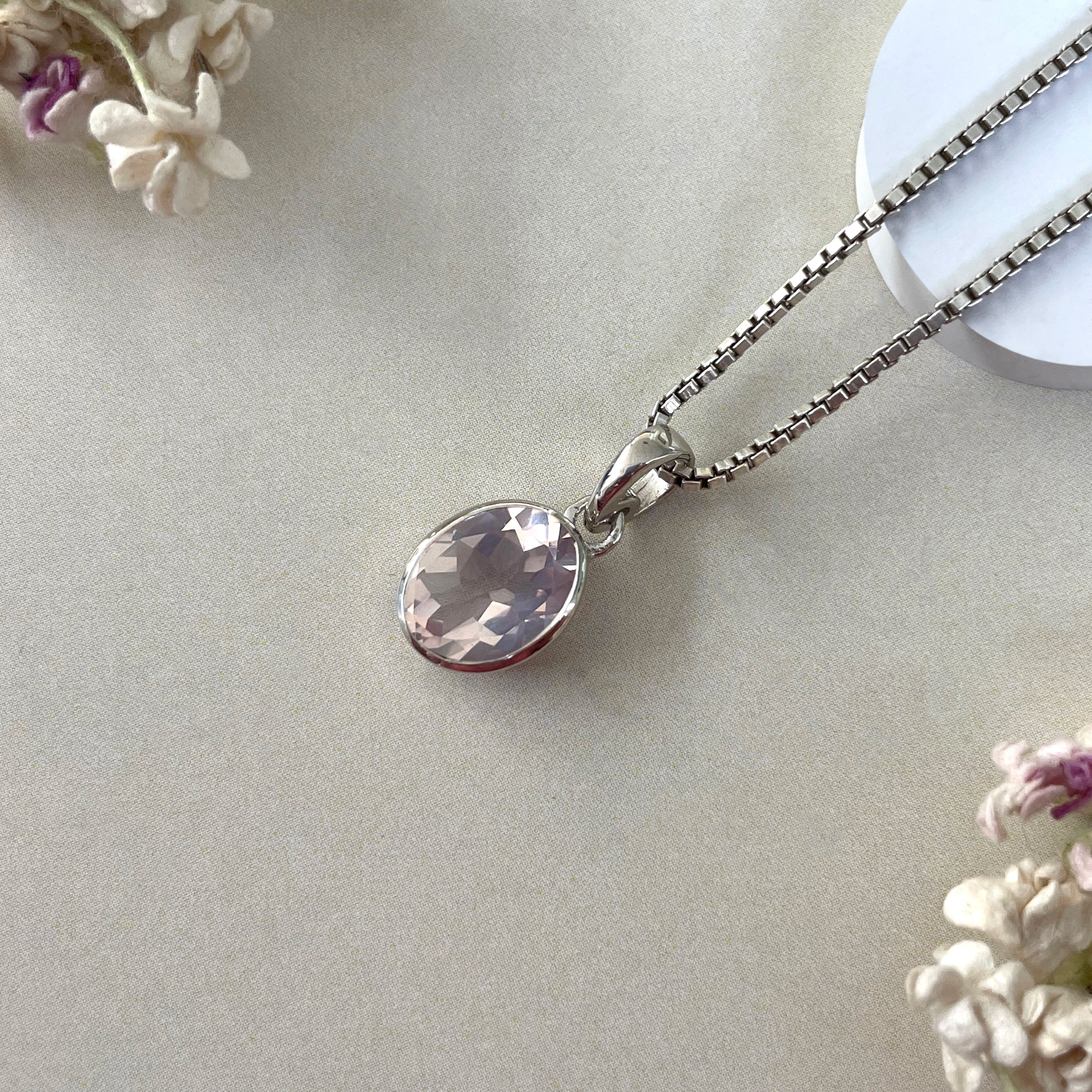 Rose Quartz Pendant-(RSQ-SP-734.)