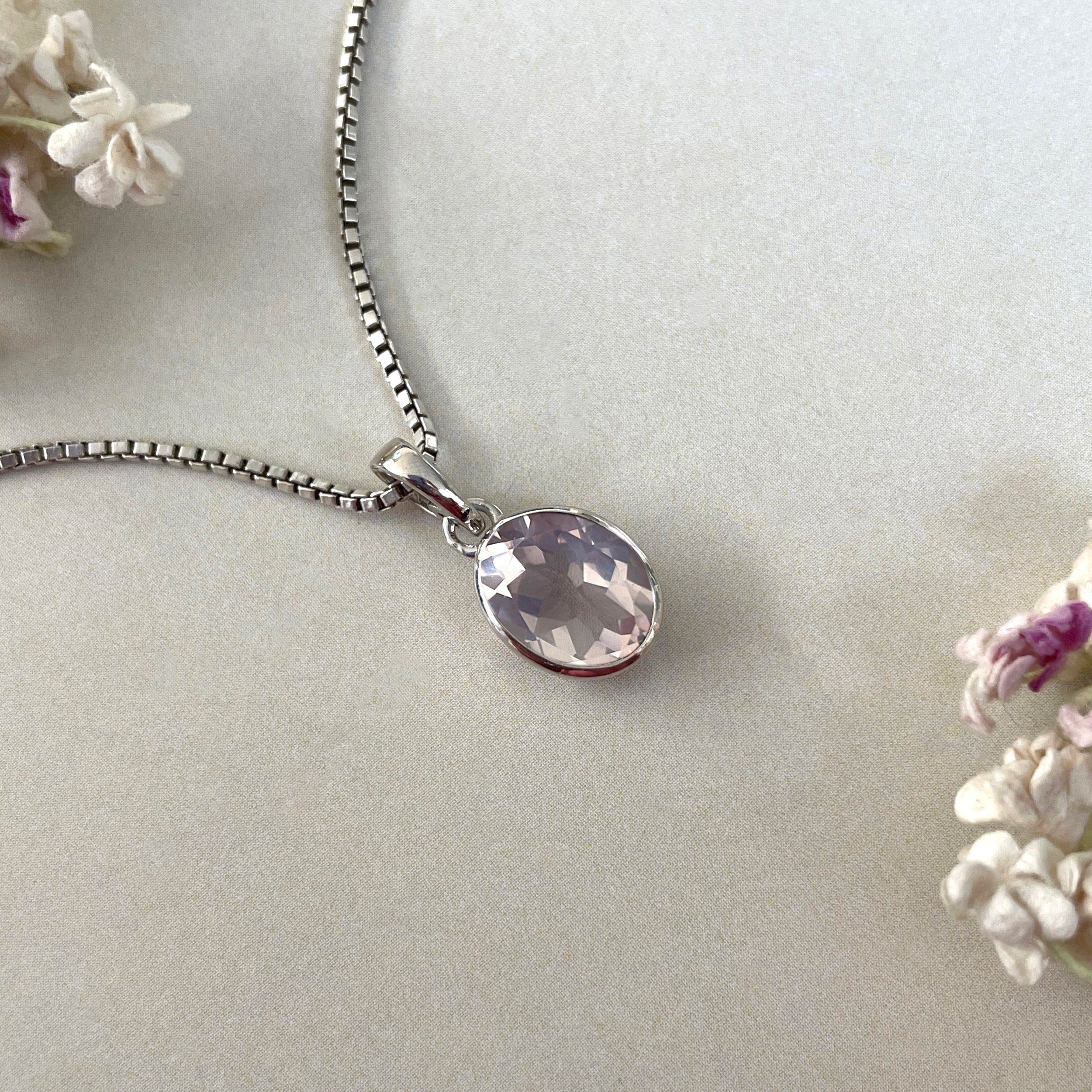 Rose Quartz Pendant-(RSQ-SP-734.)