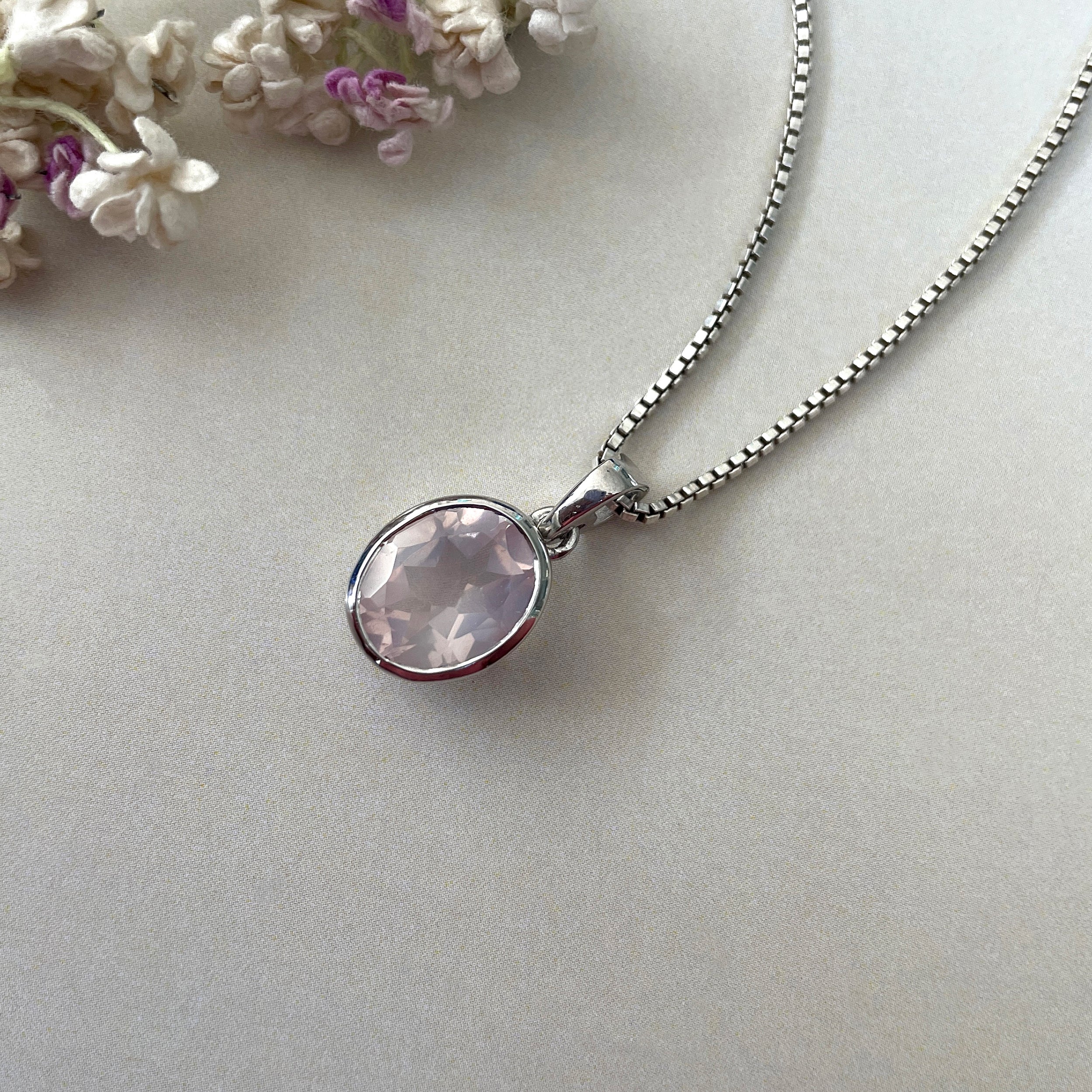 Rose Quartz Pendant-(RSQ-SP-793.)