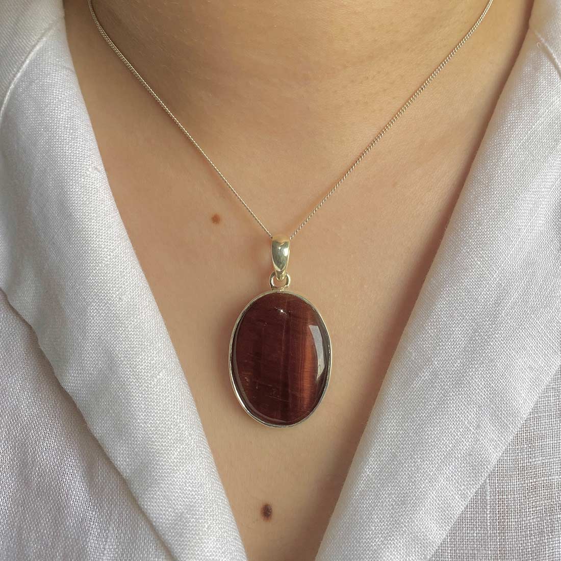 Red Tiger Eye Pendant-(RTE-P-11.)