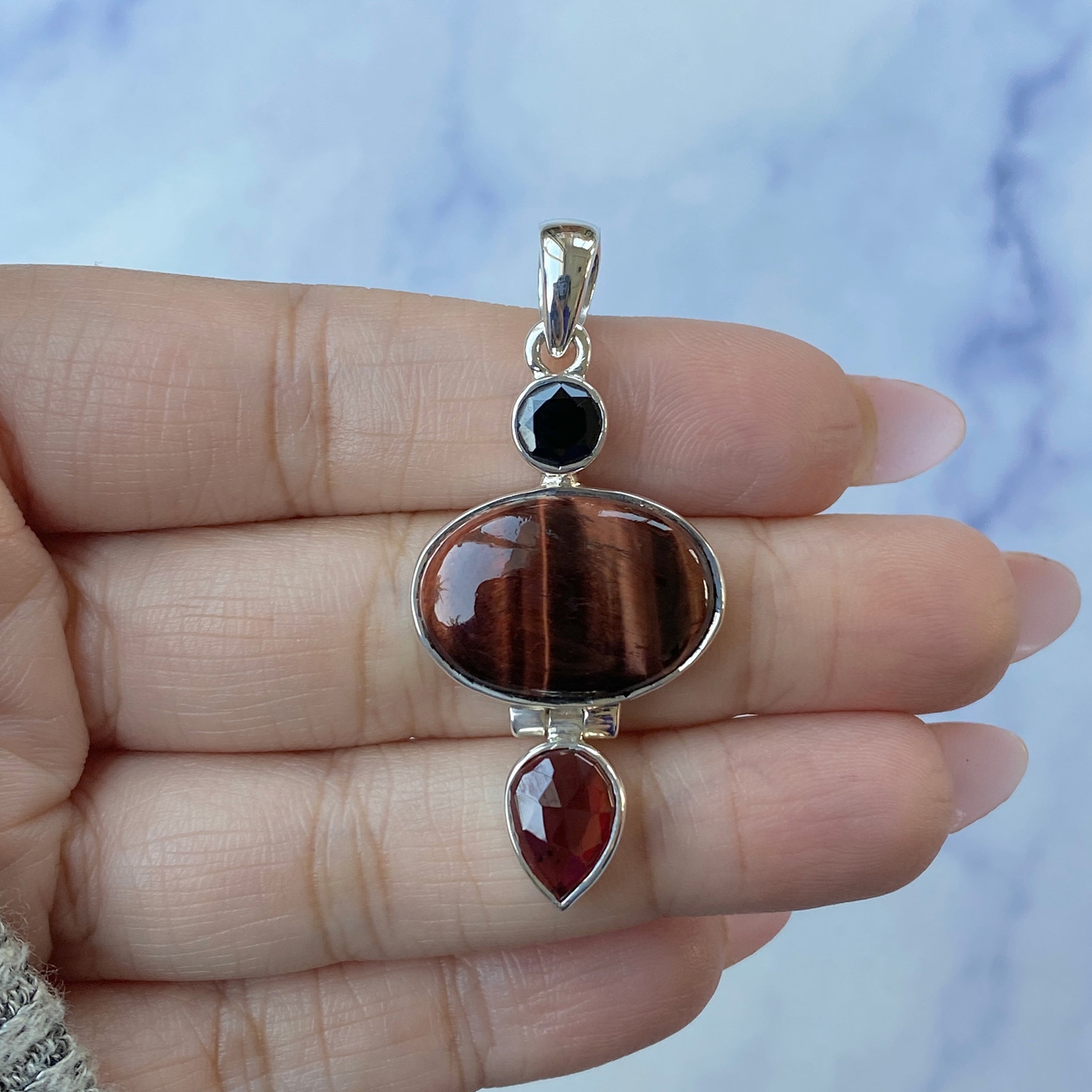 Red Tiger Eye Pendant-(RTE-P-31.)