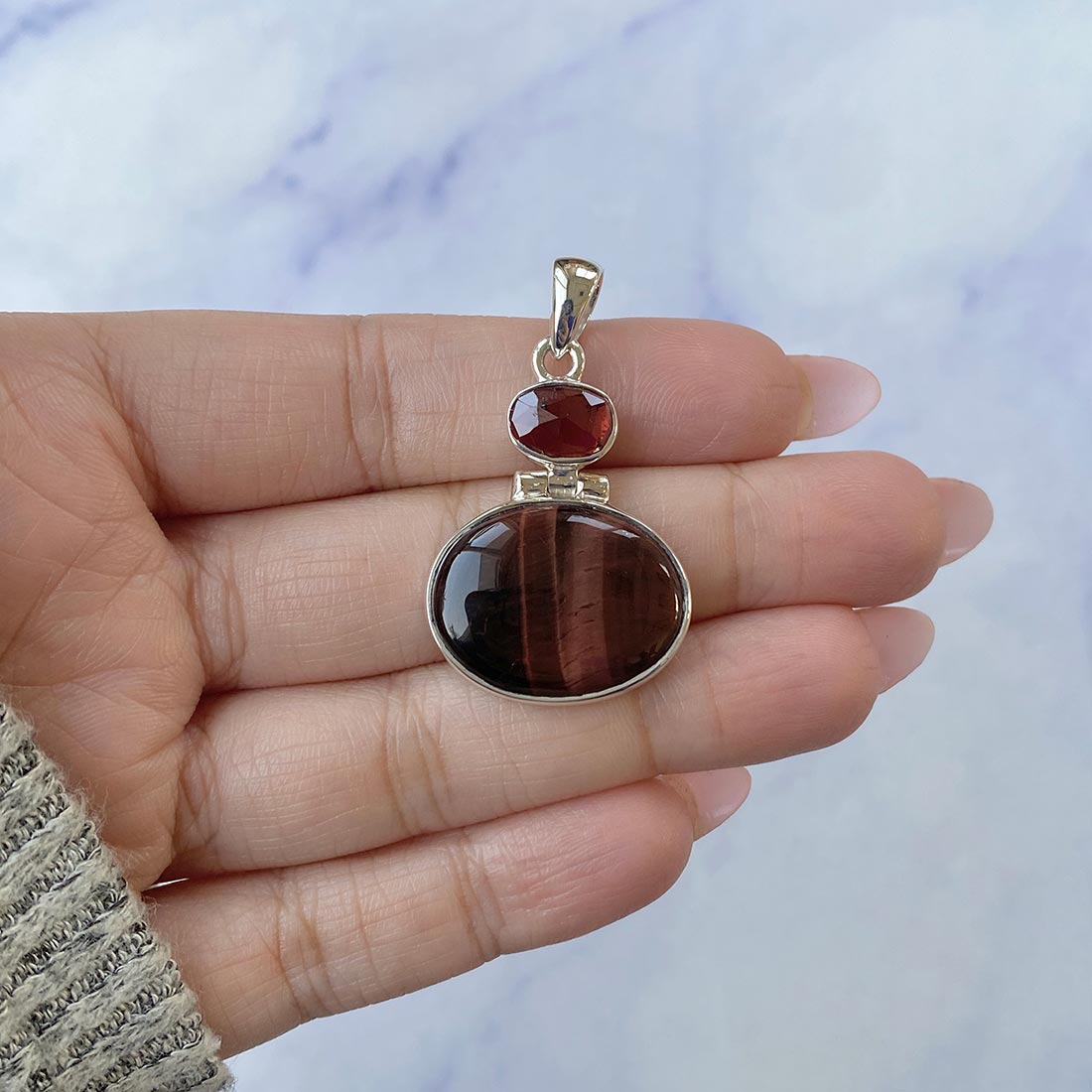 Red Tiger Eye Pendant-(RTE-P-33.)