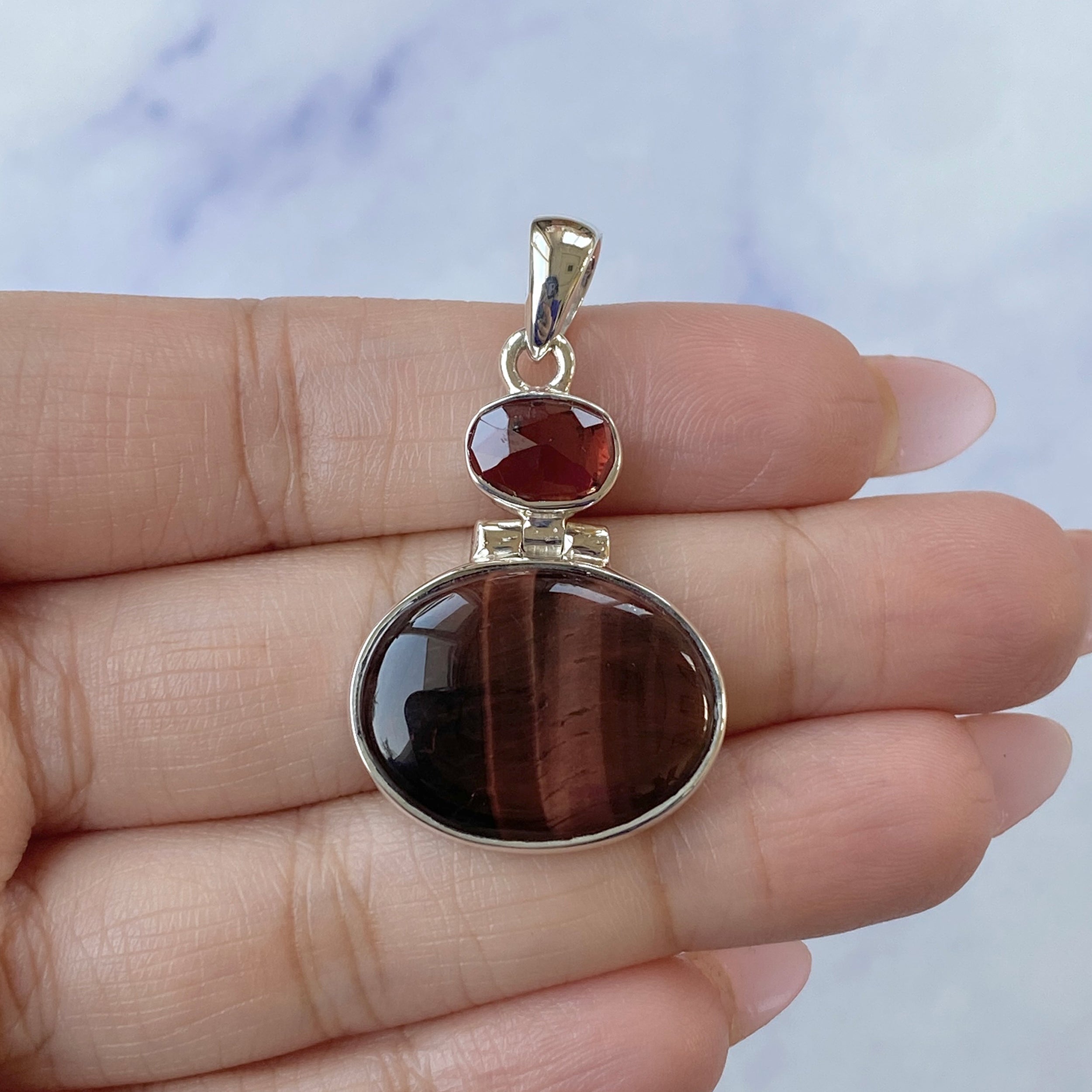 Red Tiger Eye Pendant-(RTE-P-33.)