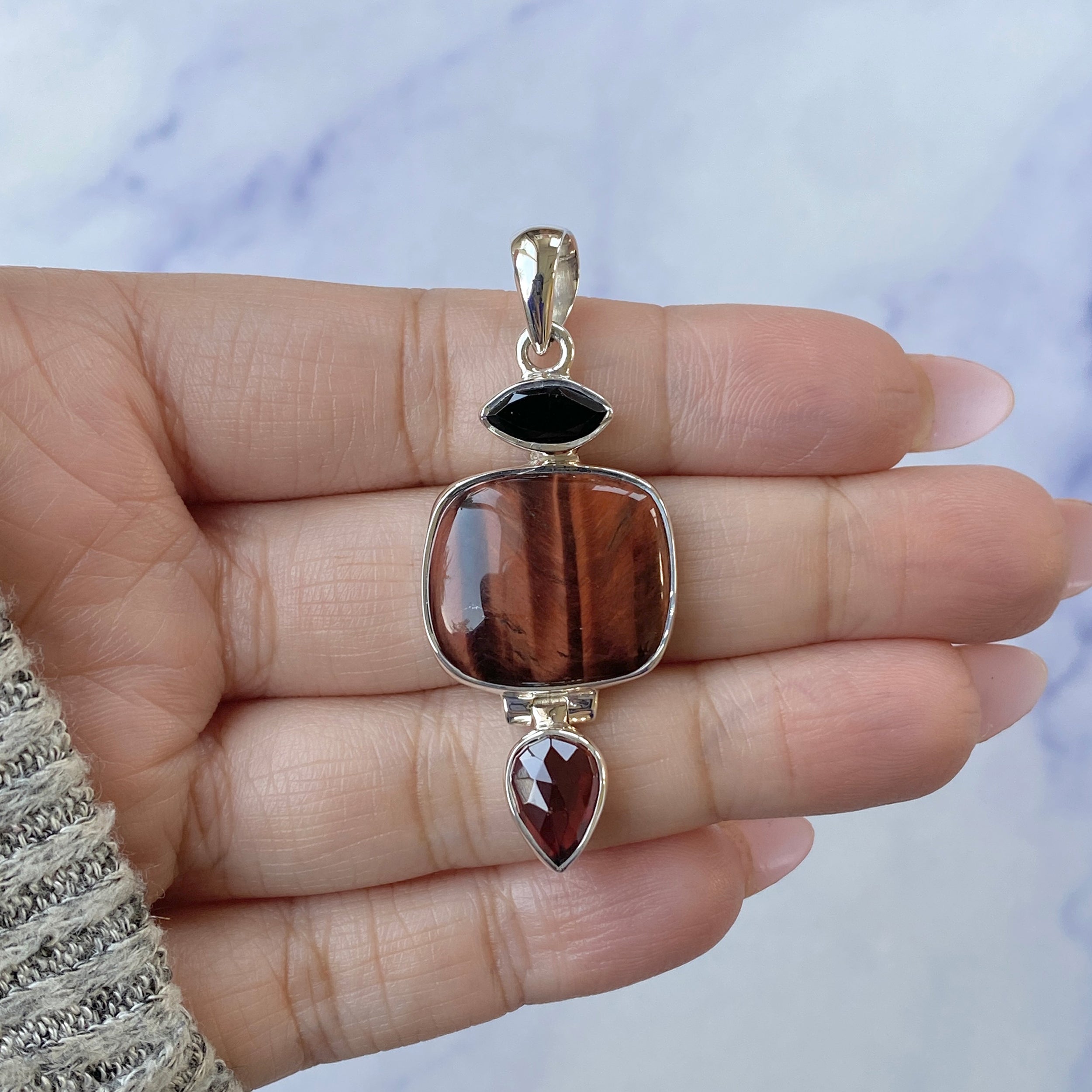 Red Tiger Eye Pendant-(RTE-P-35.)