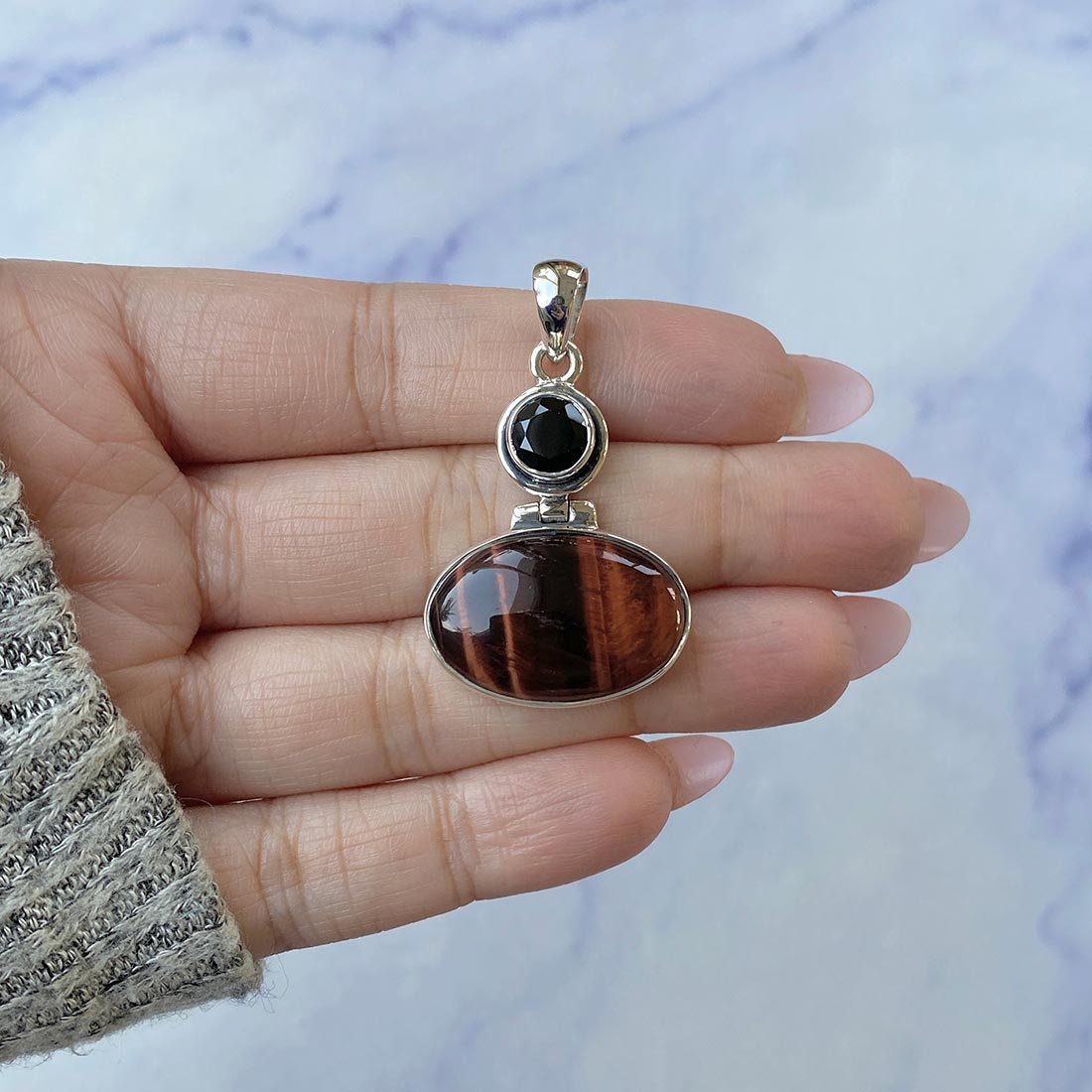 Red Tiger Eye Pendant-(RTE-P-36.)