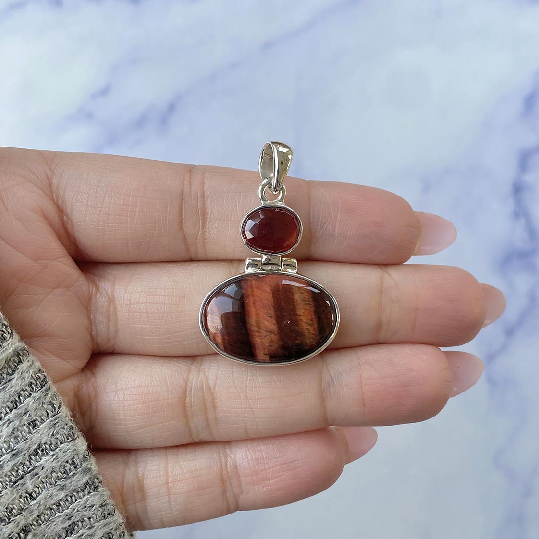 Red Tiger Eye Pendant-(RTE-P-39.)