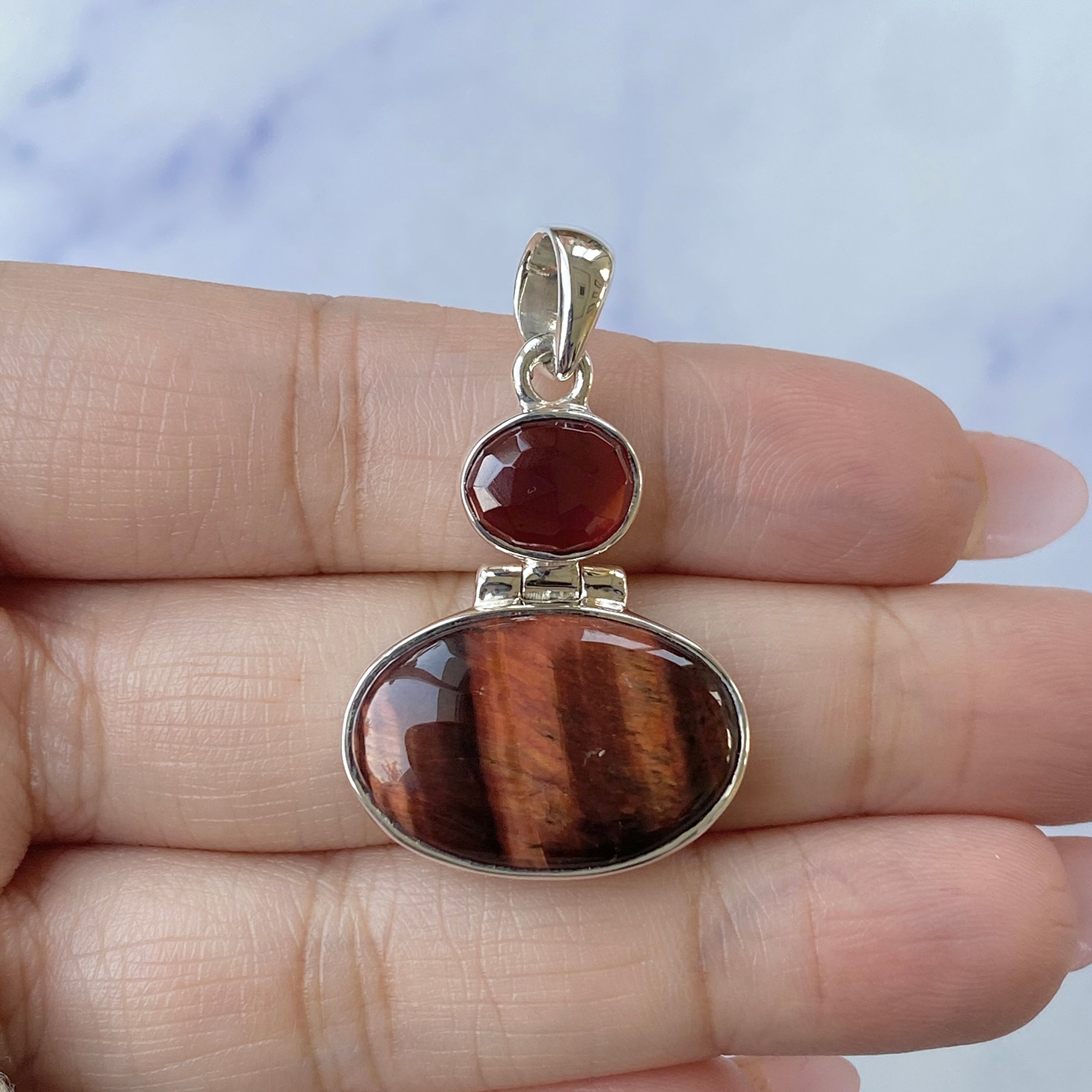 Red Tiger Eye Pendant-(RTE-P-39.)