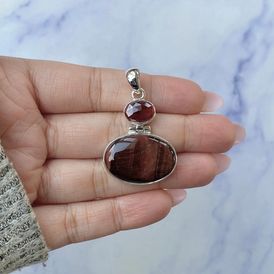 Red Tiger Eye Pendant-(RTE-P-41.)