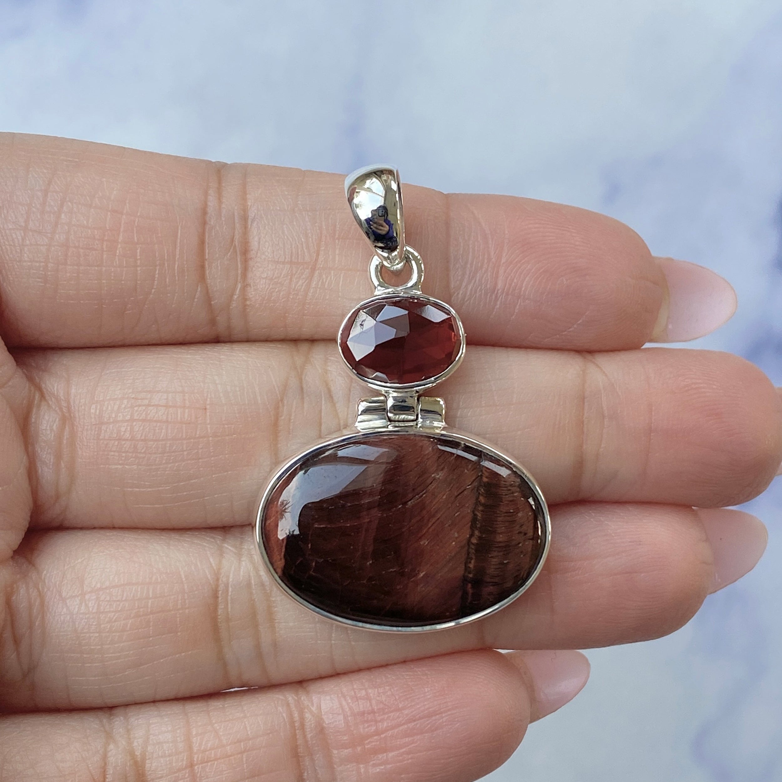 Red Tiger Eye Pendant-(RTE-P-41.)