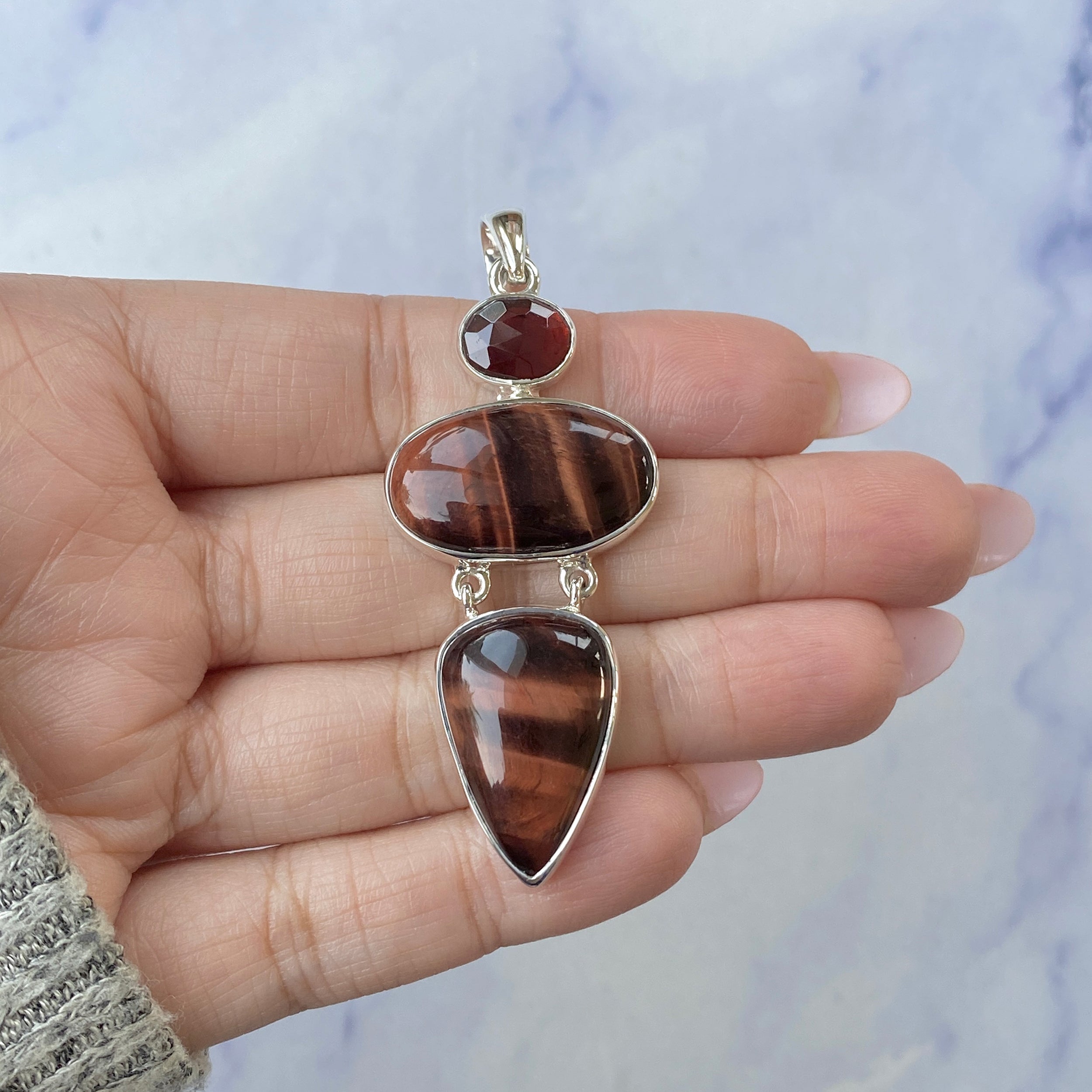 Red Tiger Eye Pendant-(RTE-P-43.)