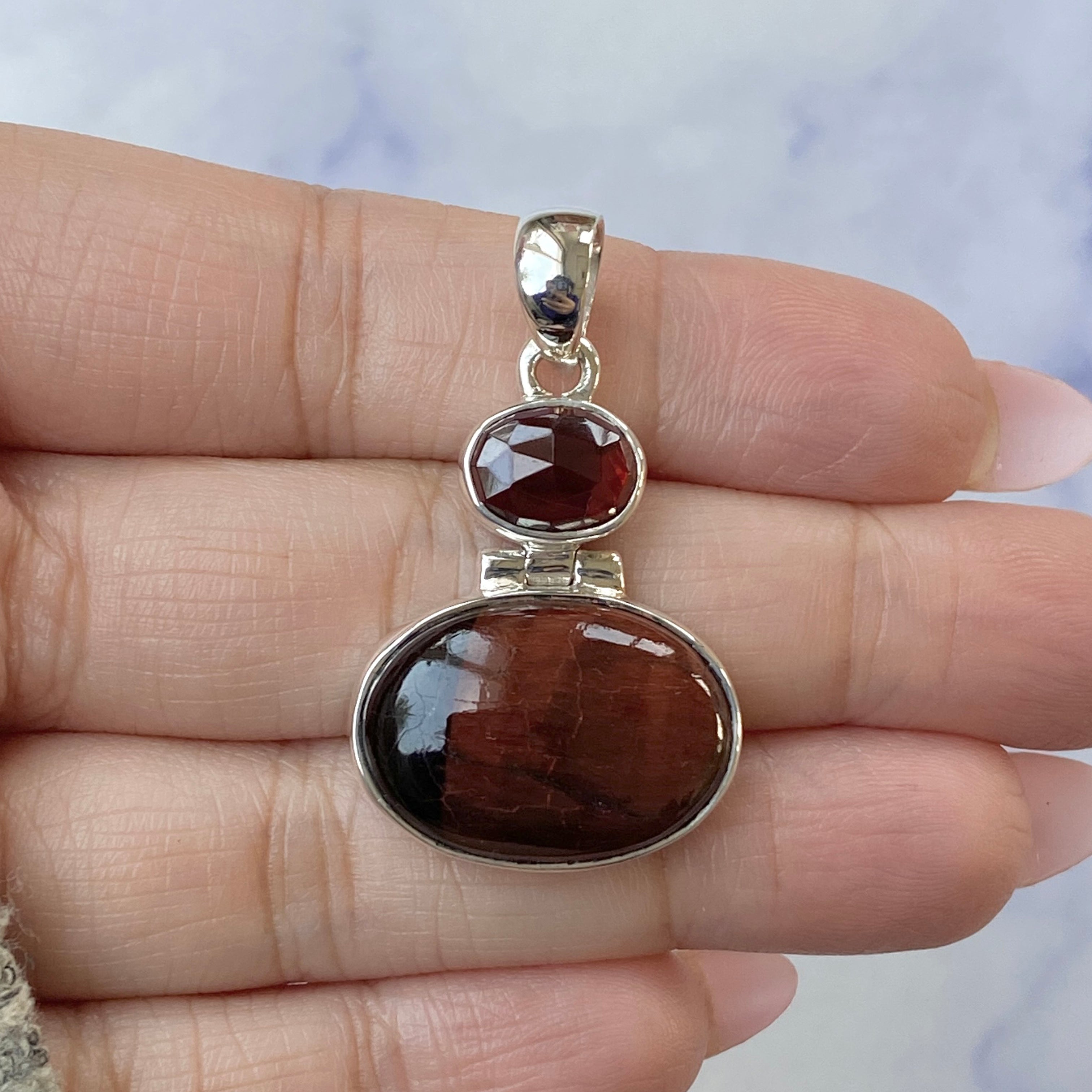 Red Tiger Eye Pendant-(RTE-P-51.)