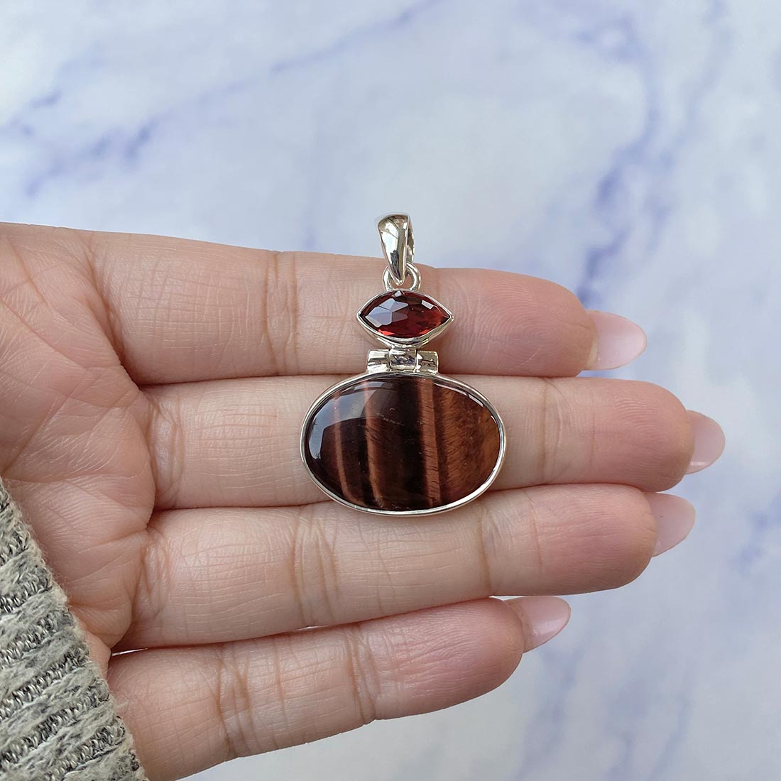 Red Tiger Eye Pendant-(RTE-P-53.)