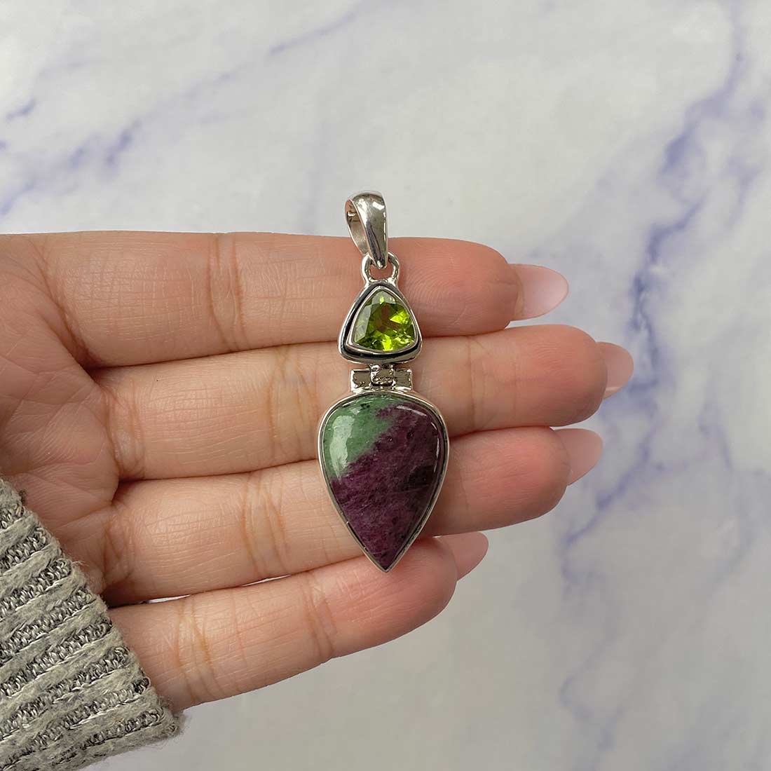 Ruby Zoisite Pendant-(RZS-P-52.)