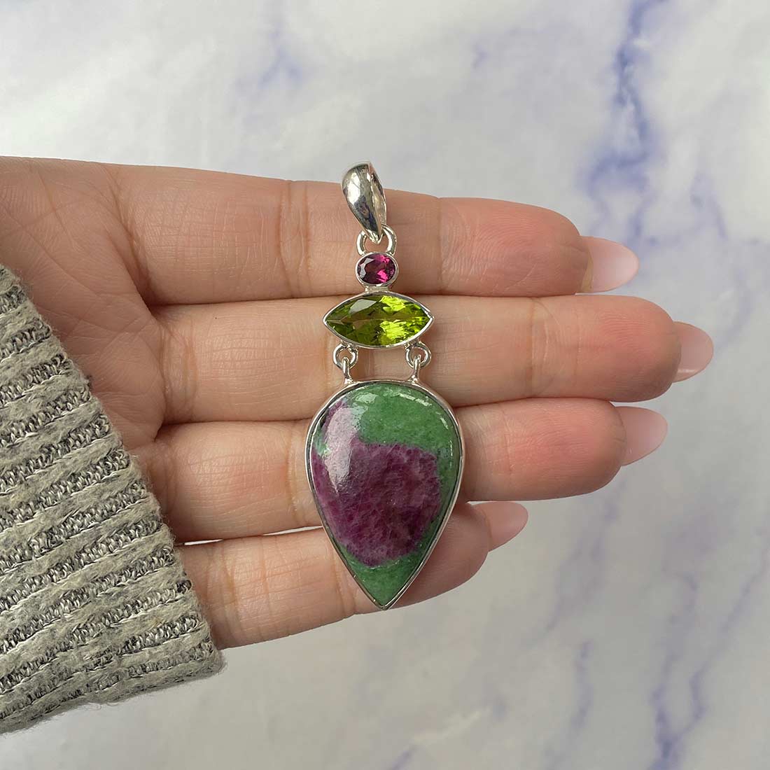 Ruby Zoisite Pendant-(RZS-P-53.)