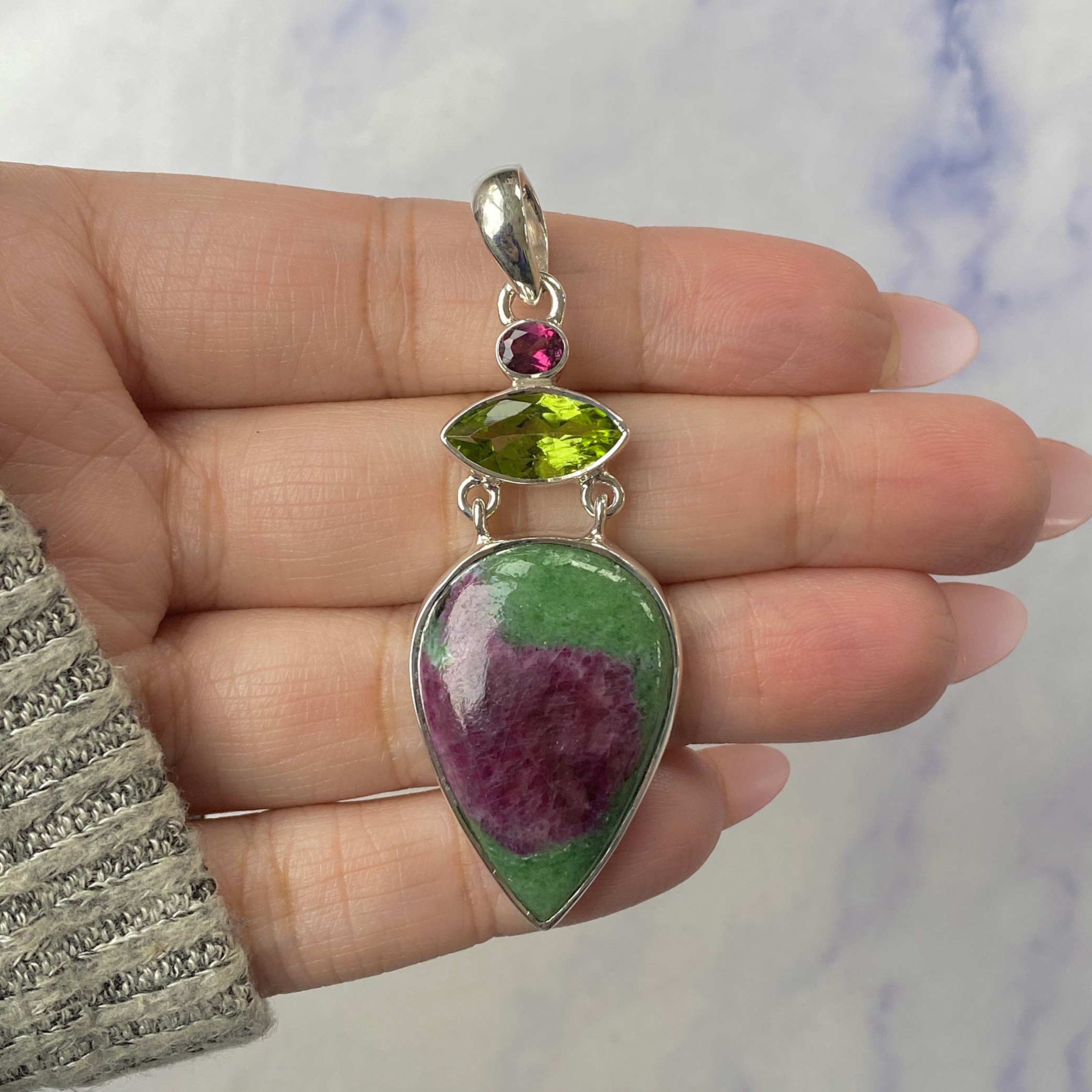 Ruby Zoisite Pendant-(RZS-P-53.)