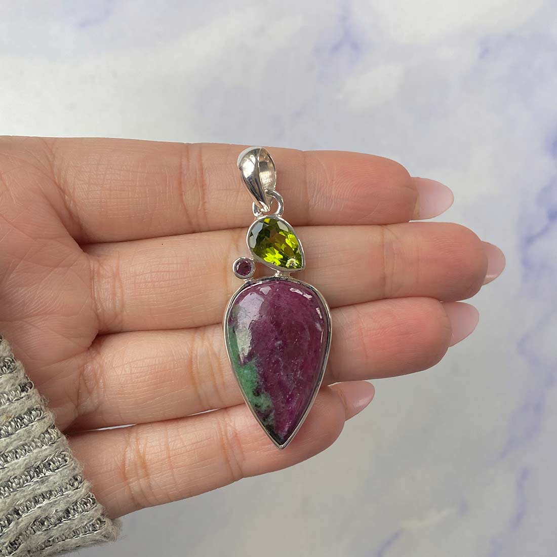 Ruby Zoisite Pendant-(RZS-P-56.)