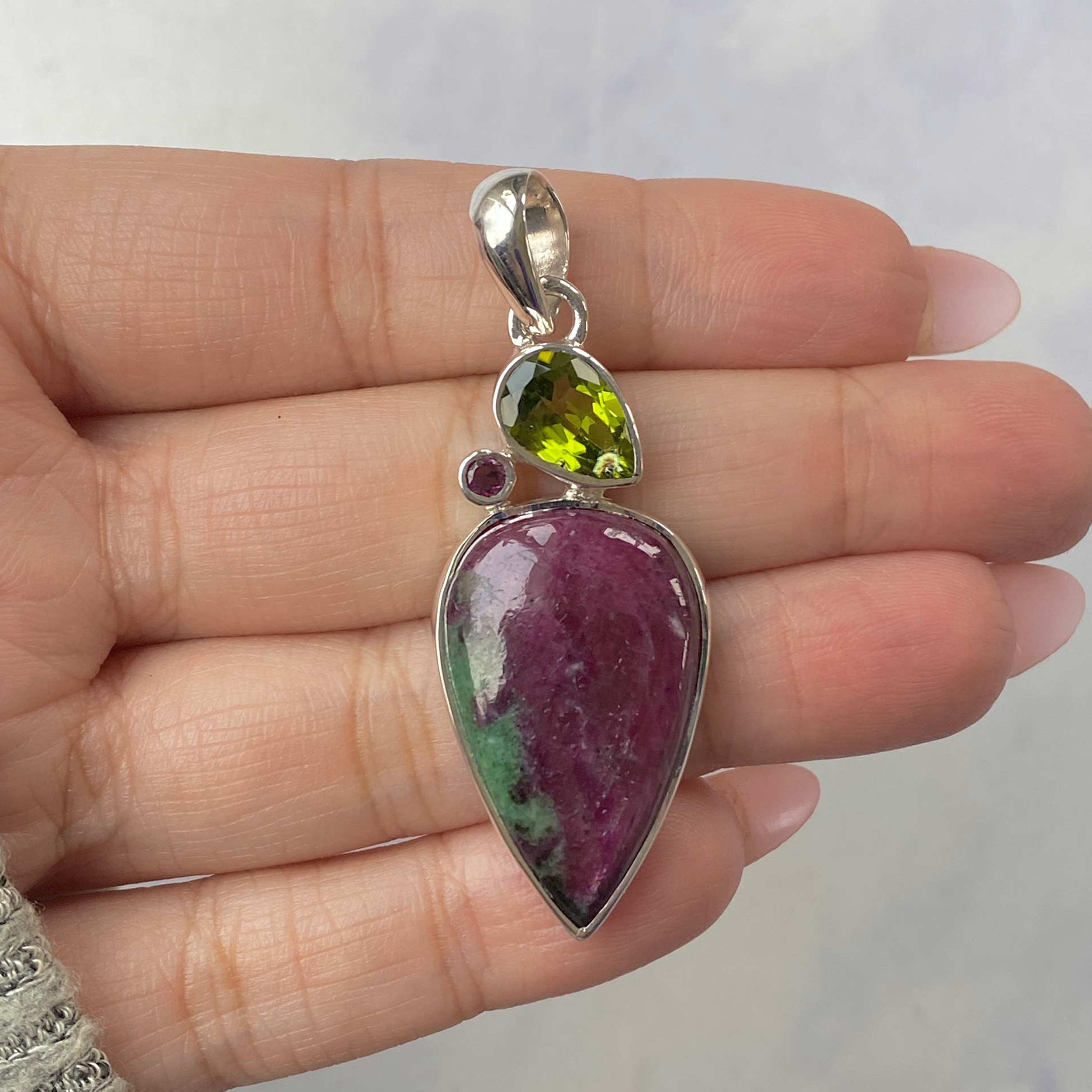 Ruby Zoisite Pendant-(RZS-P-56.)