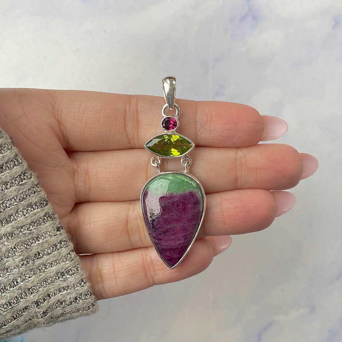 Ruby Zoisite Pendant-(RZS-P-57.)