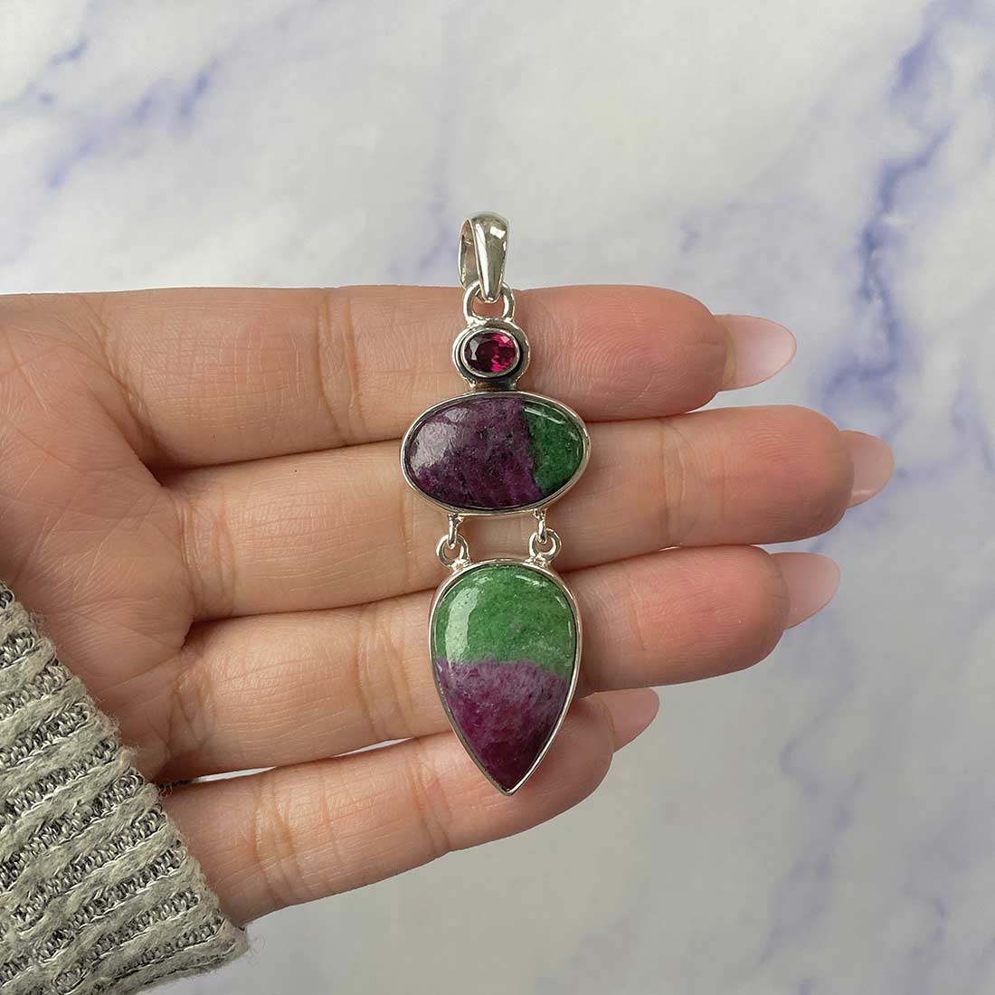 Ruby Zoisite Pendant-(RZS-P-58.)
