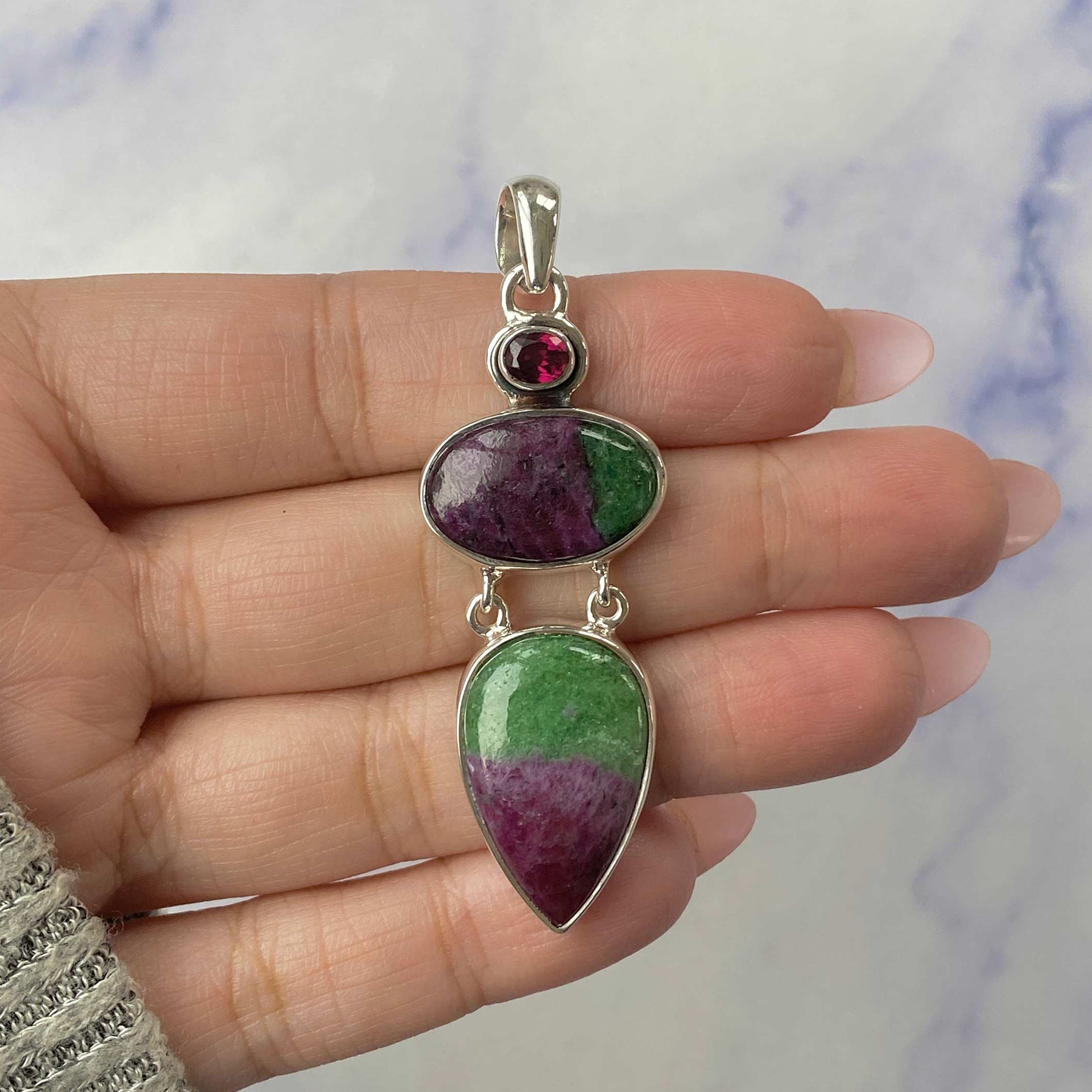 Ruby Zoisite Pendant-(RZS-P-58.)