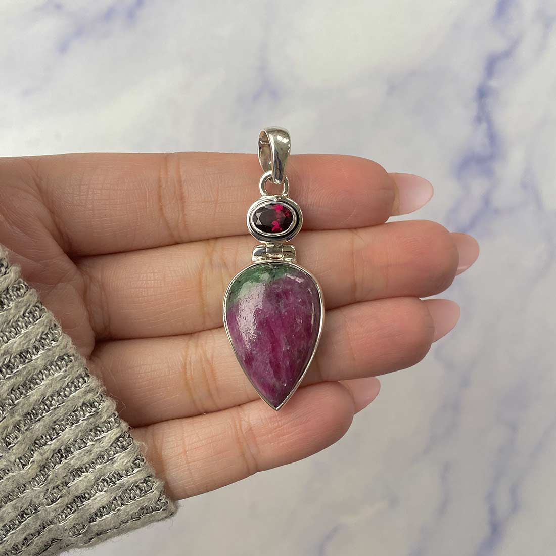 Ruby Zoisite Pendant-(RZS-P-60.)