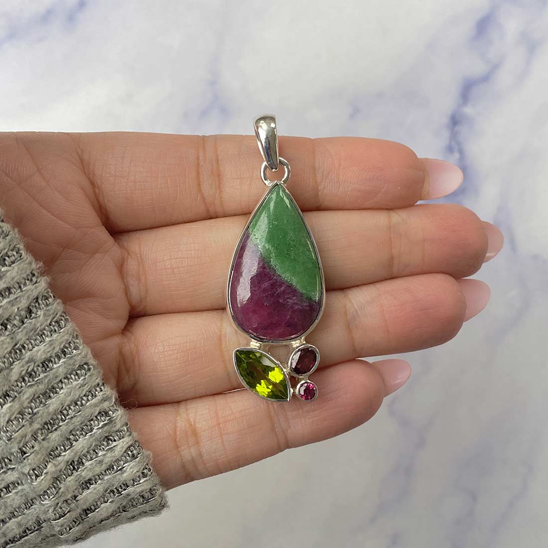 Ruby Zoisite Pendant-(RZS-P-61.)