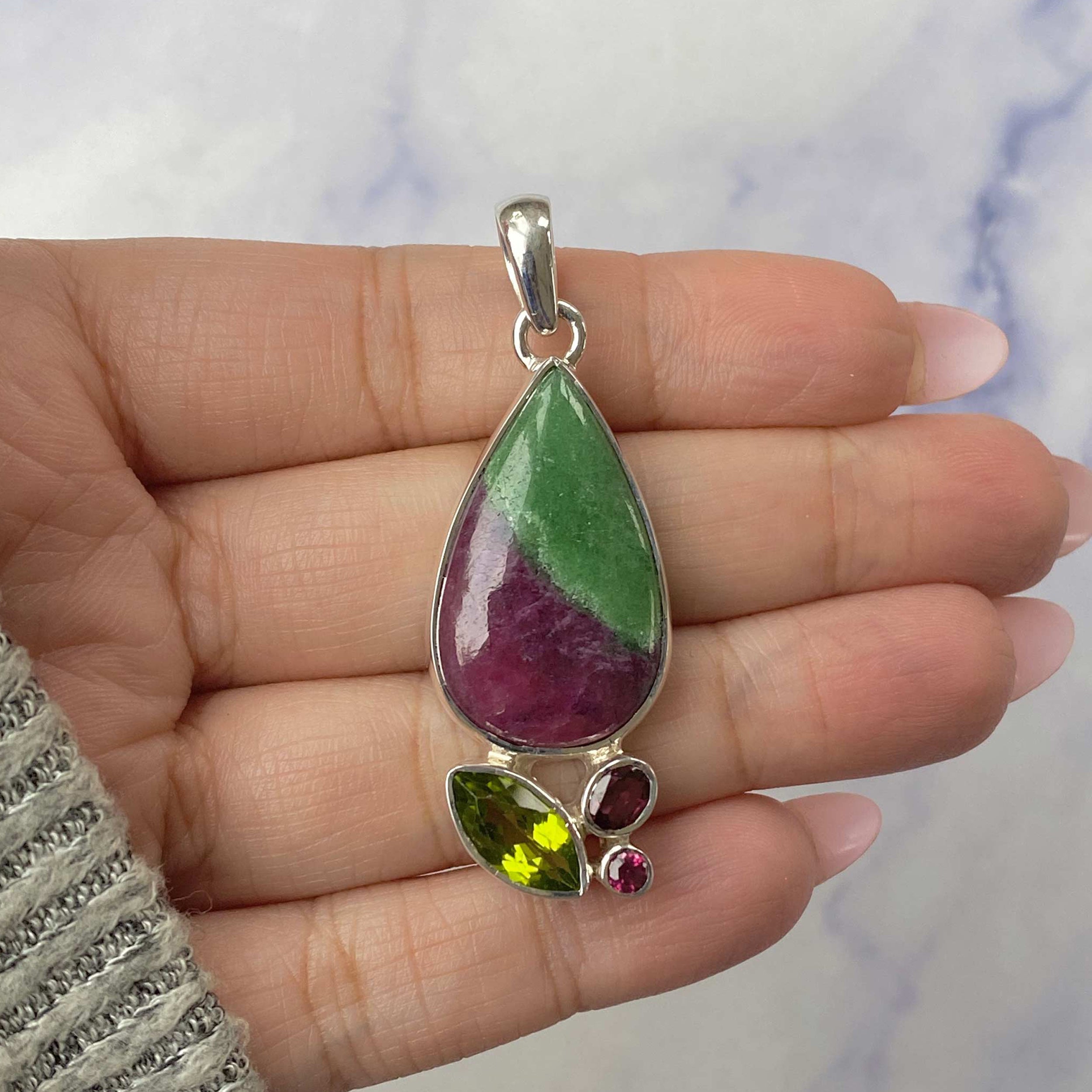 Ruby Zoisite Pendant-(RZS-P-61.)