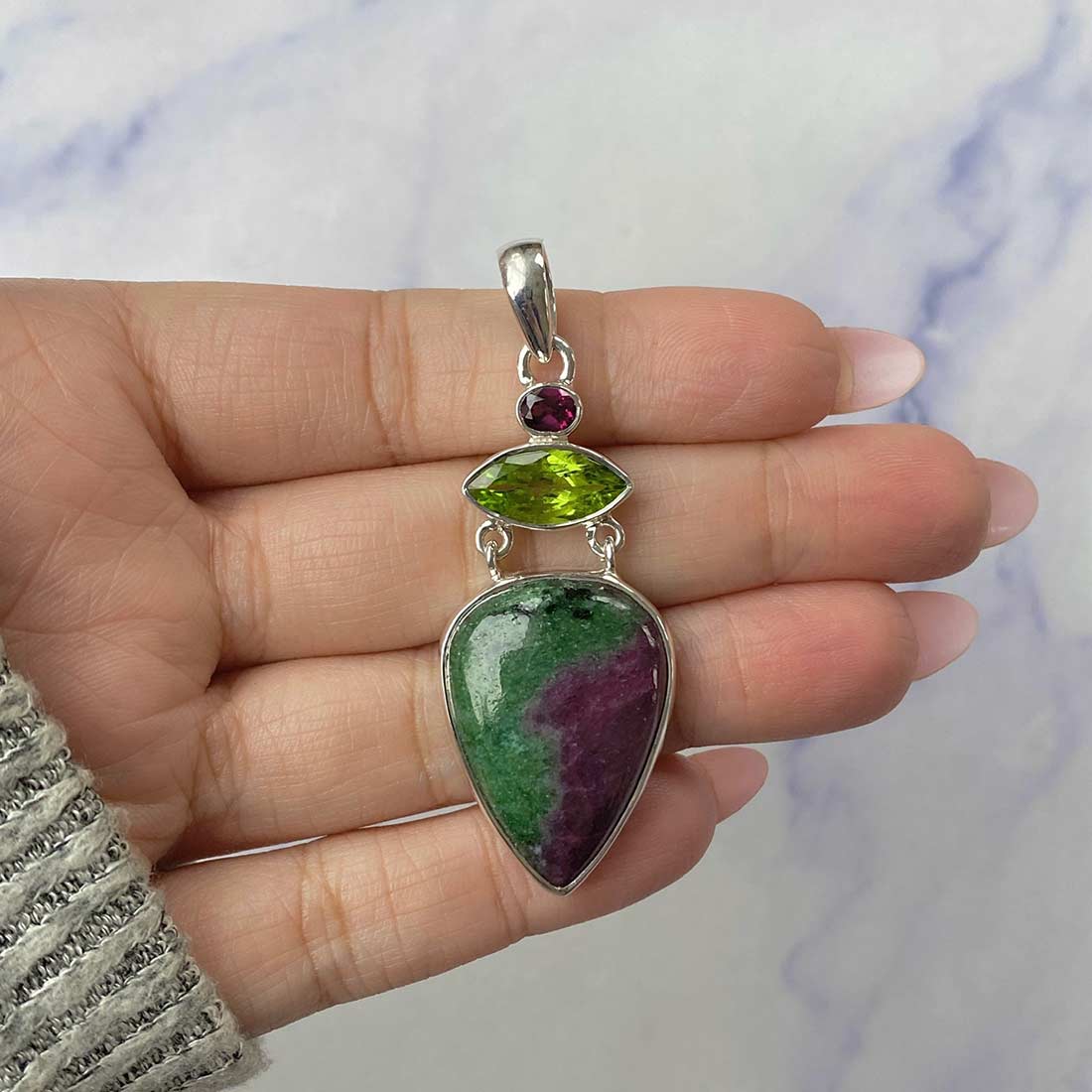 Ruby Zoisite Pendant-(RZS-P-63.)
