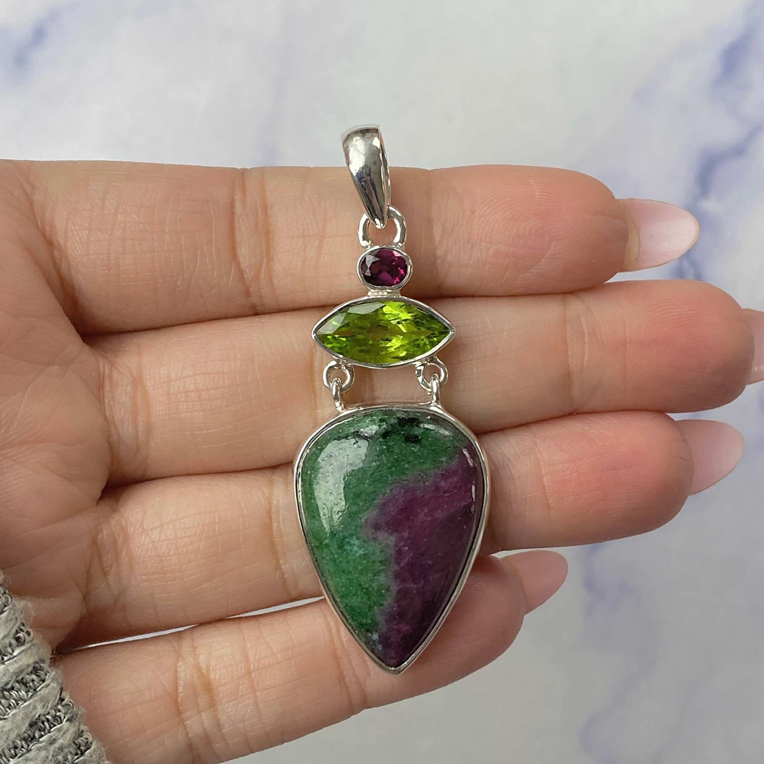 Ruby Zoisite Pendant-(RZS-P-63.)