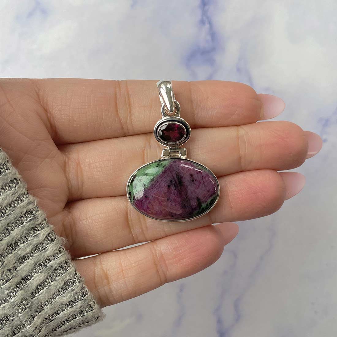 Ruby Zoisite Pendant-(RZS-P-64.)
