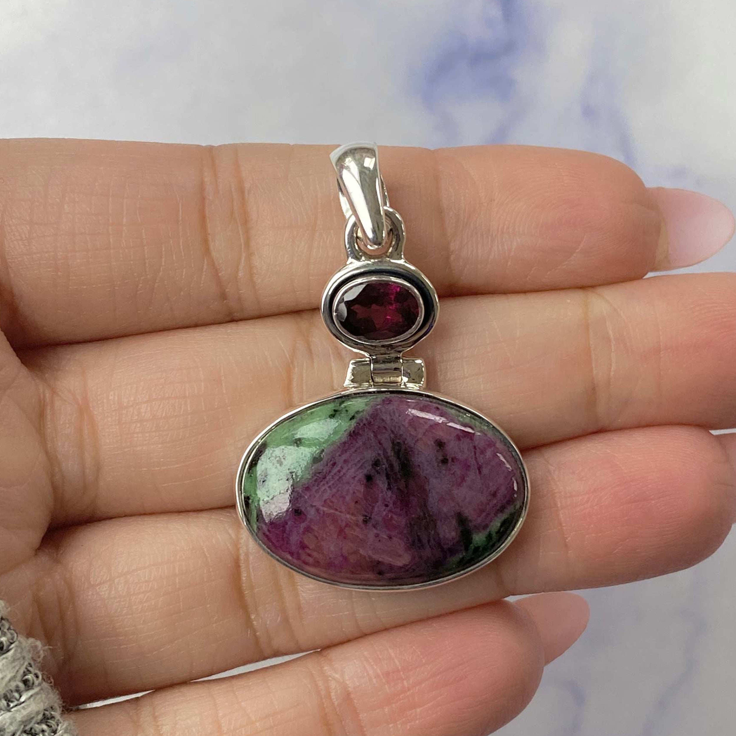 Ruby Zoisite Pendant-(RZS-P-64.)
