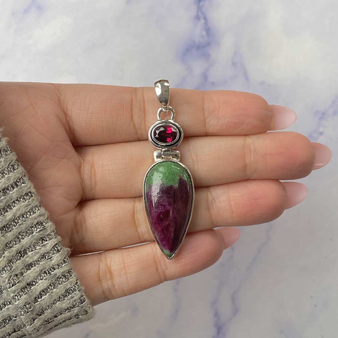 Ruby Zoisite Pendant-(RZS-P-65.)