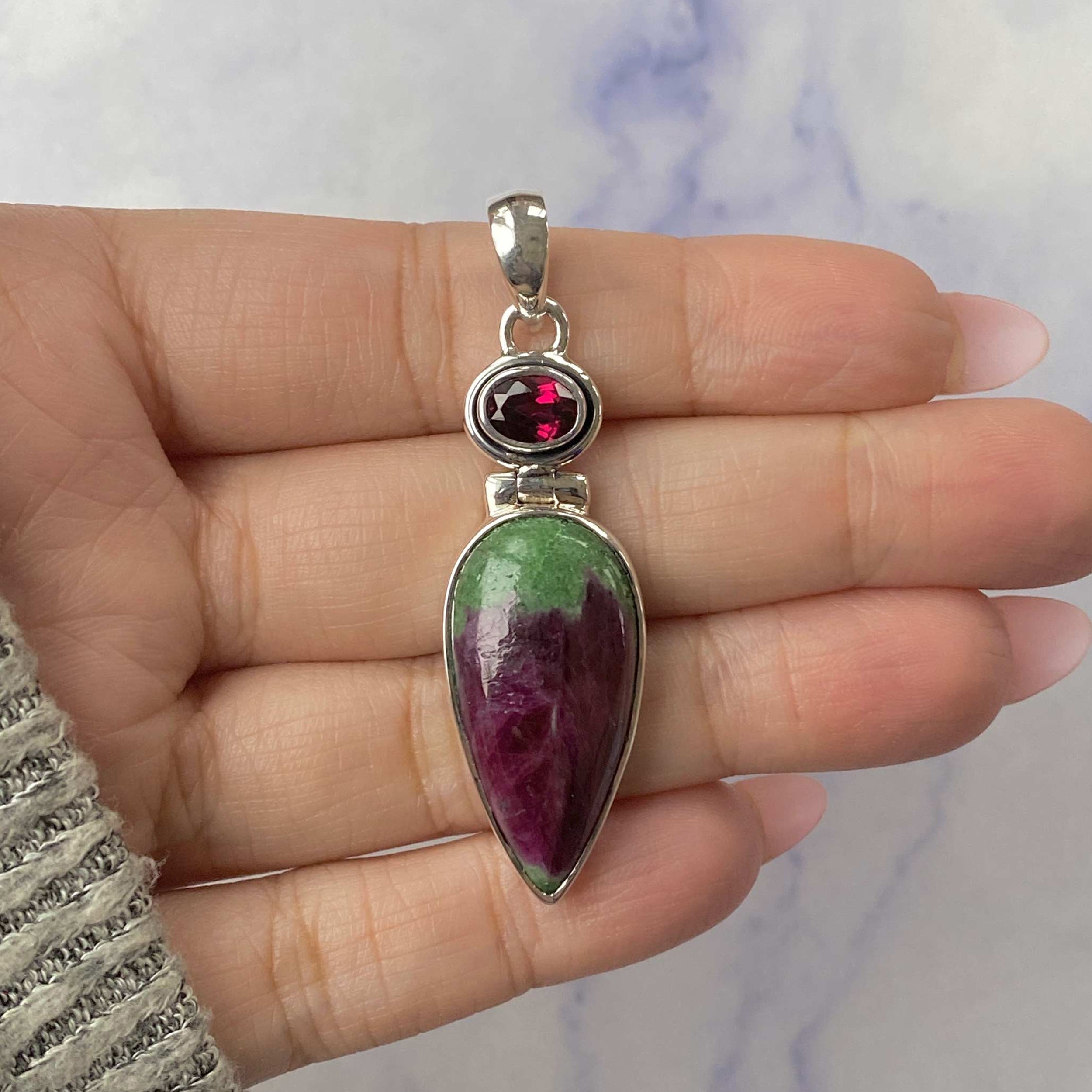 Ruby Zoisite Pendant-(RZS-P-65.)