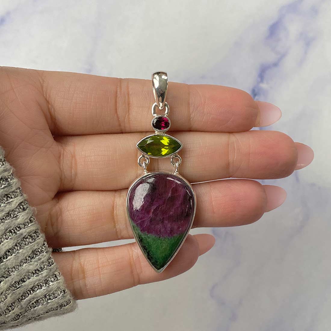 Ruby Zoisite Pendant-(RZS-P-66.)