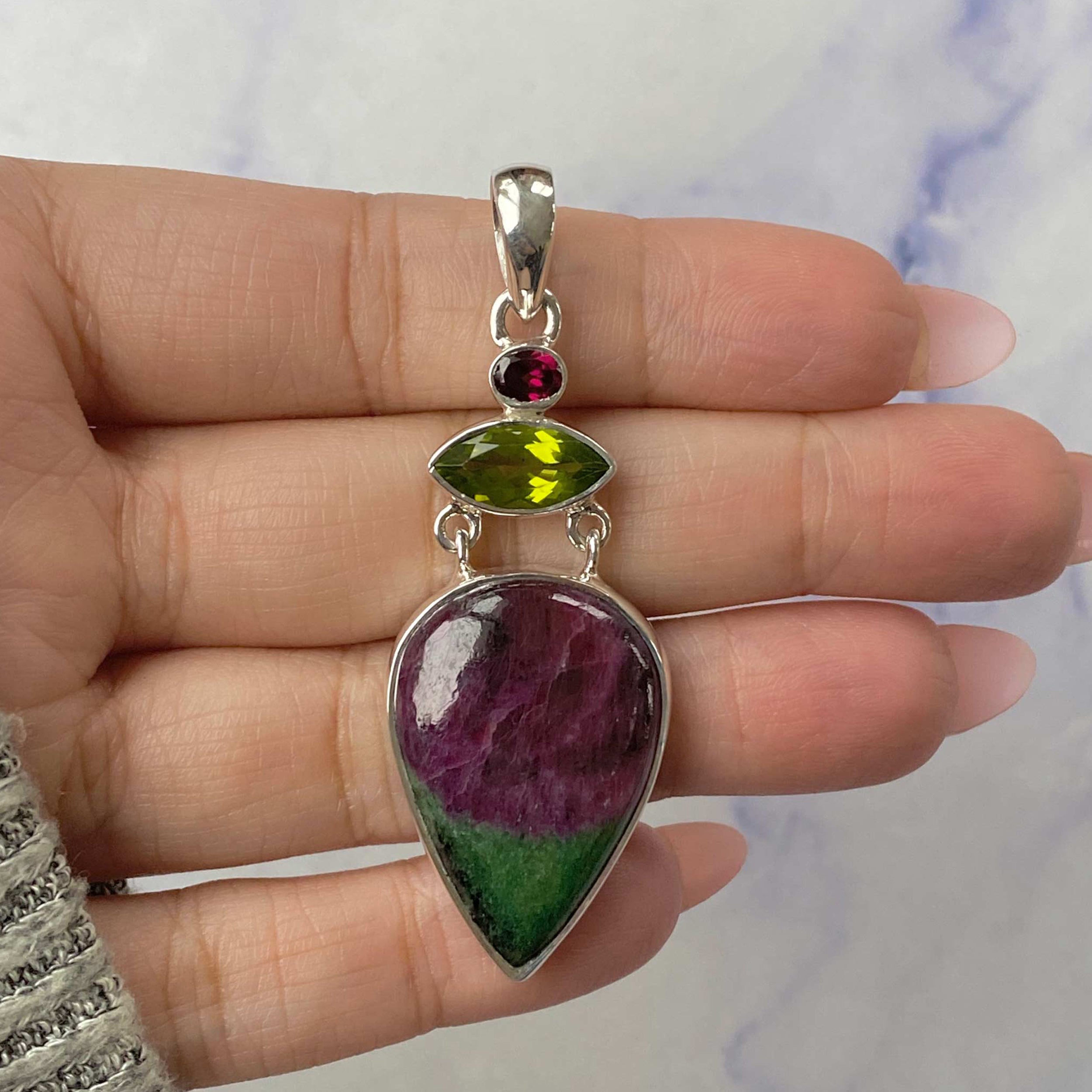 Ruby Zoisite Pendant-(RZS-P-66.)