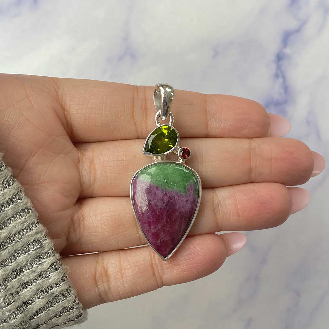 Ruby Zoisite Pendant-(RZS-P-67.)