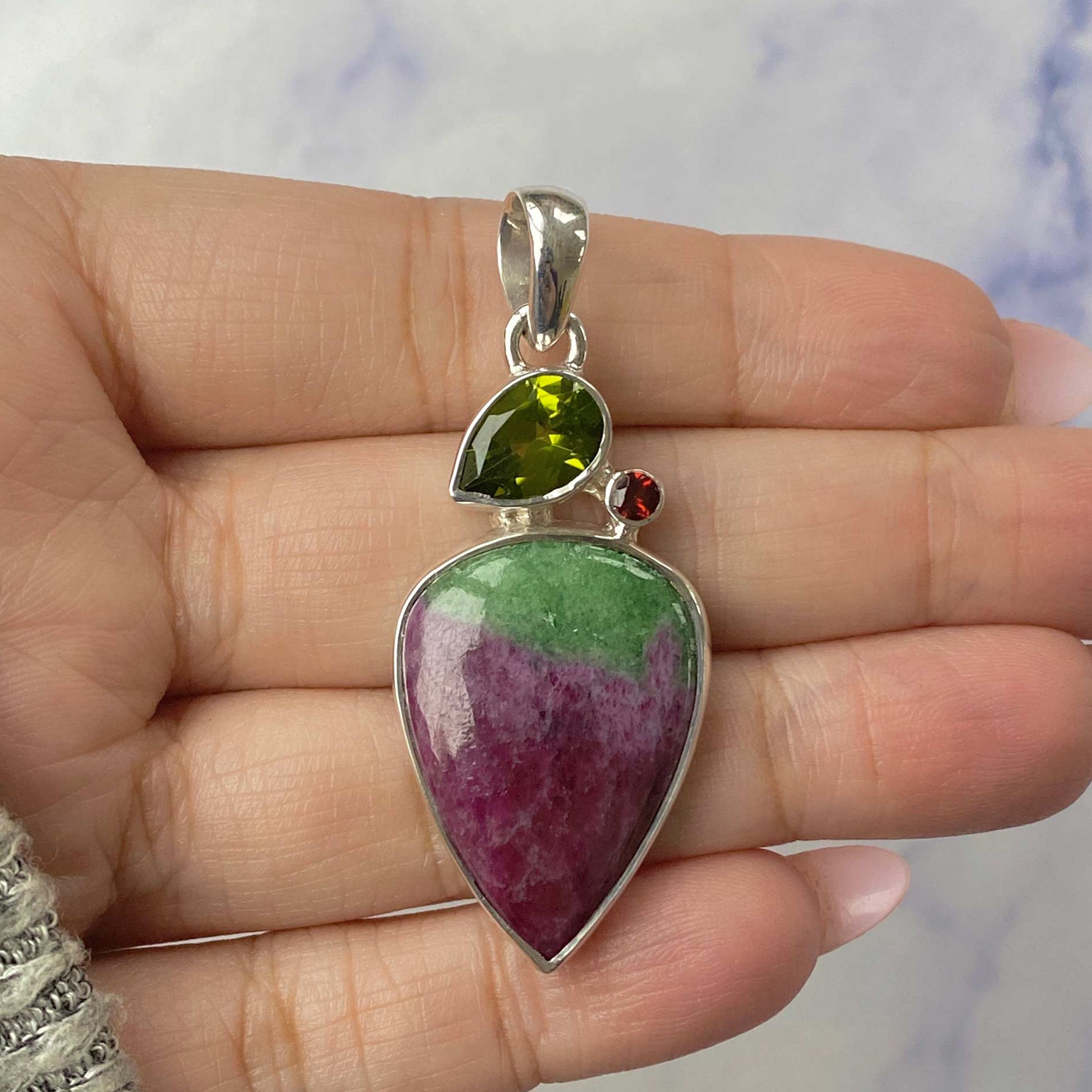 Ruby Zoisite Pendant-(RZS-P-67.)