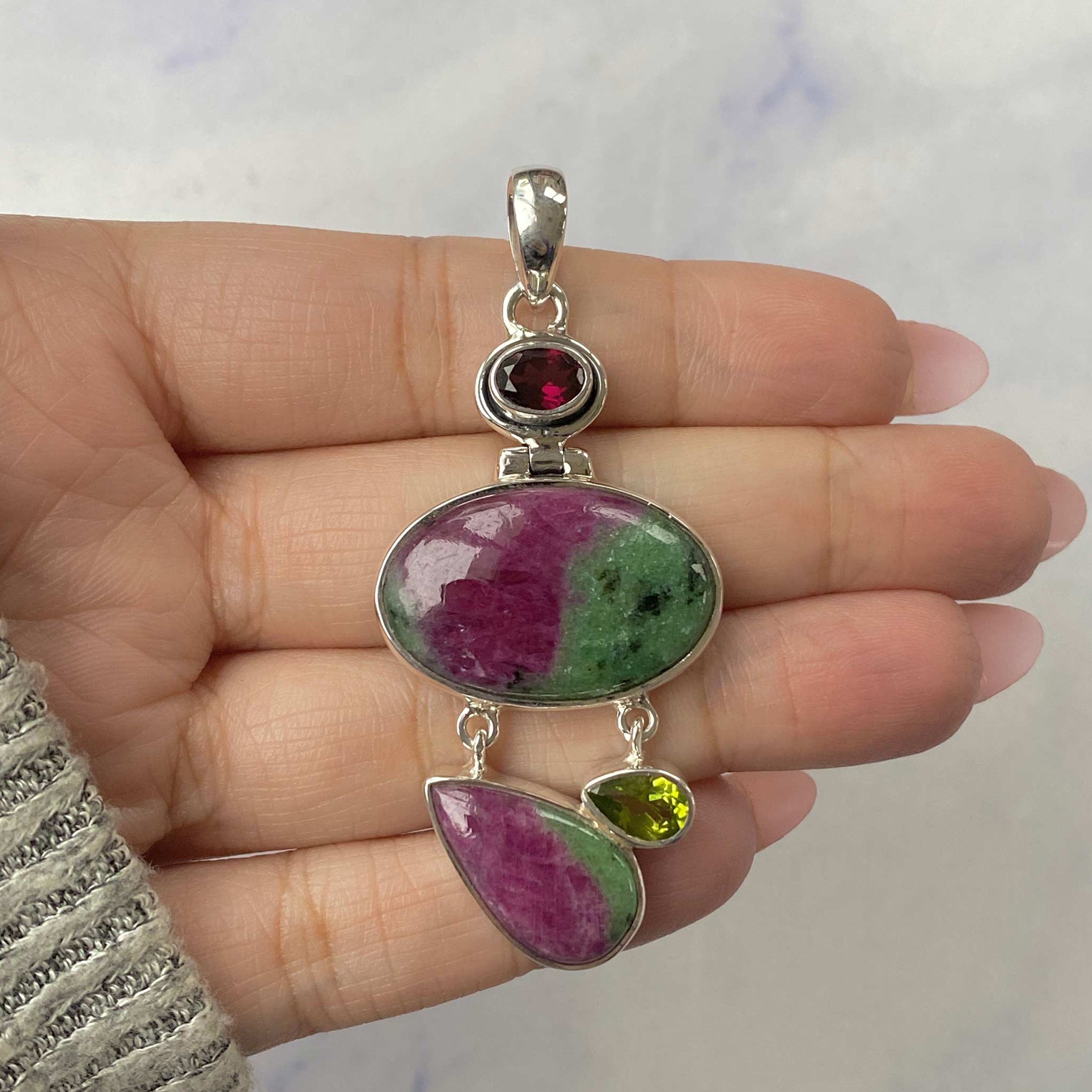 Ruby Zoisite Pendant-(RZS-P-69.)