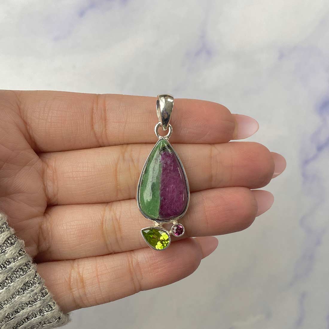 Ruby Zoisite Pendant-(RZS-P-70.)