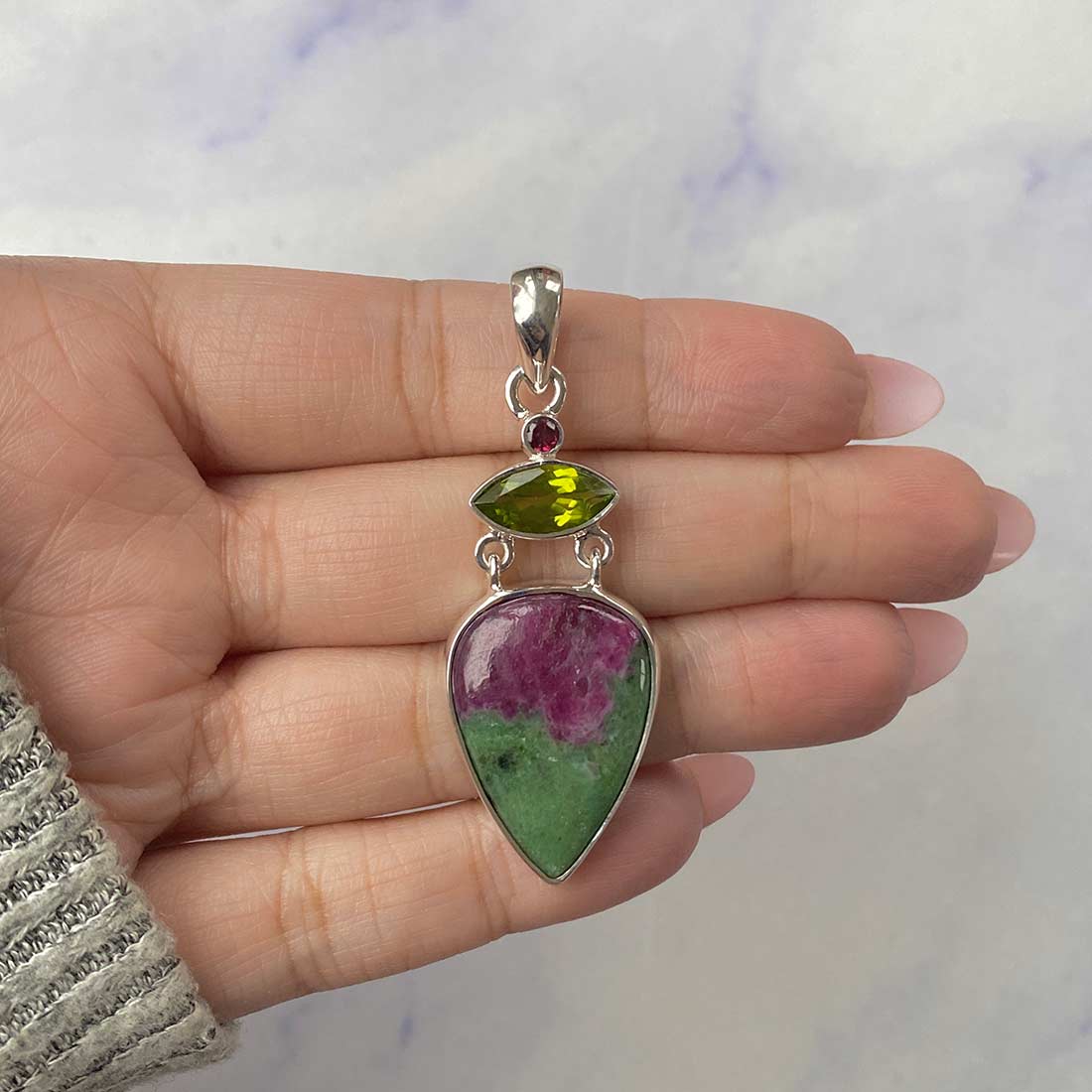 Ruby Zoisite Pendant-(RZS-P-71.)