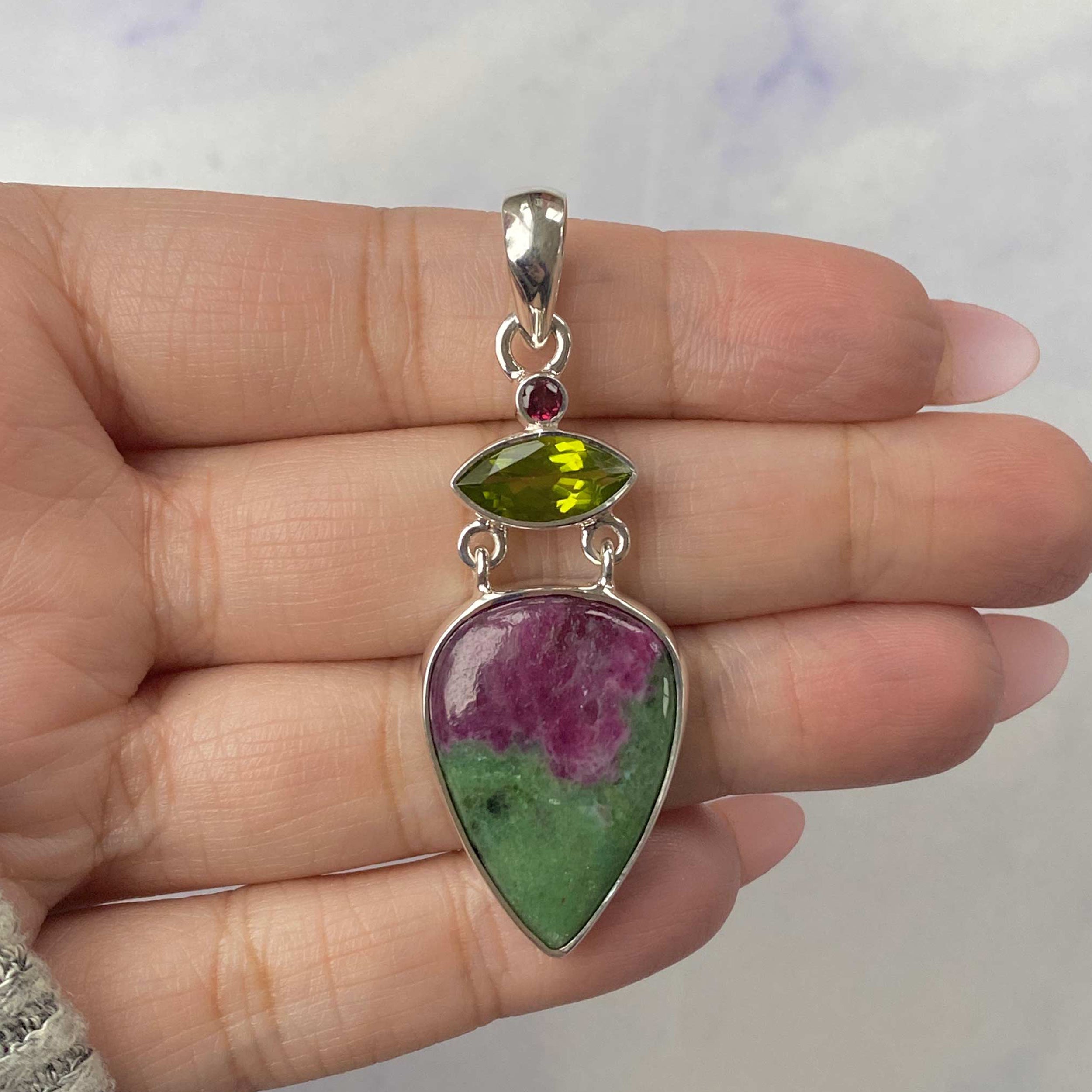 Ruby Zoisite Pendant-(RZS-P-71.)