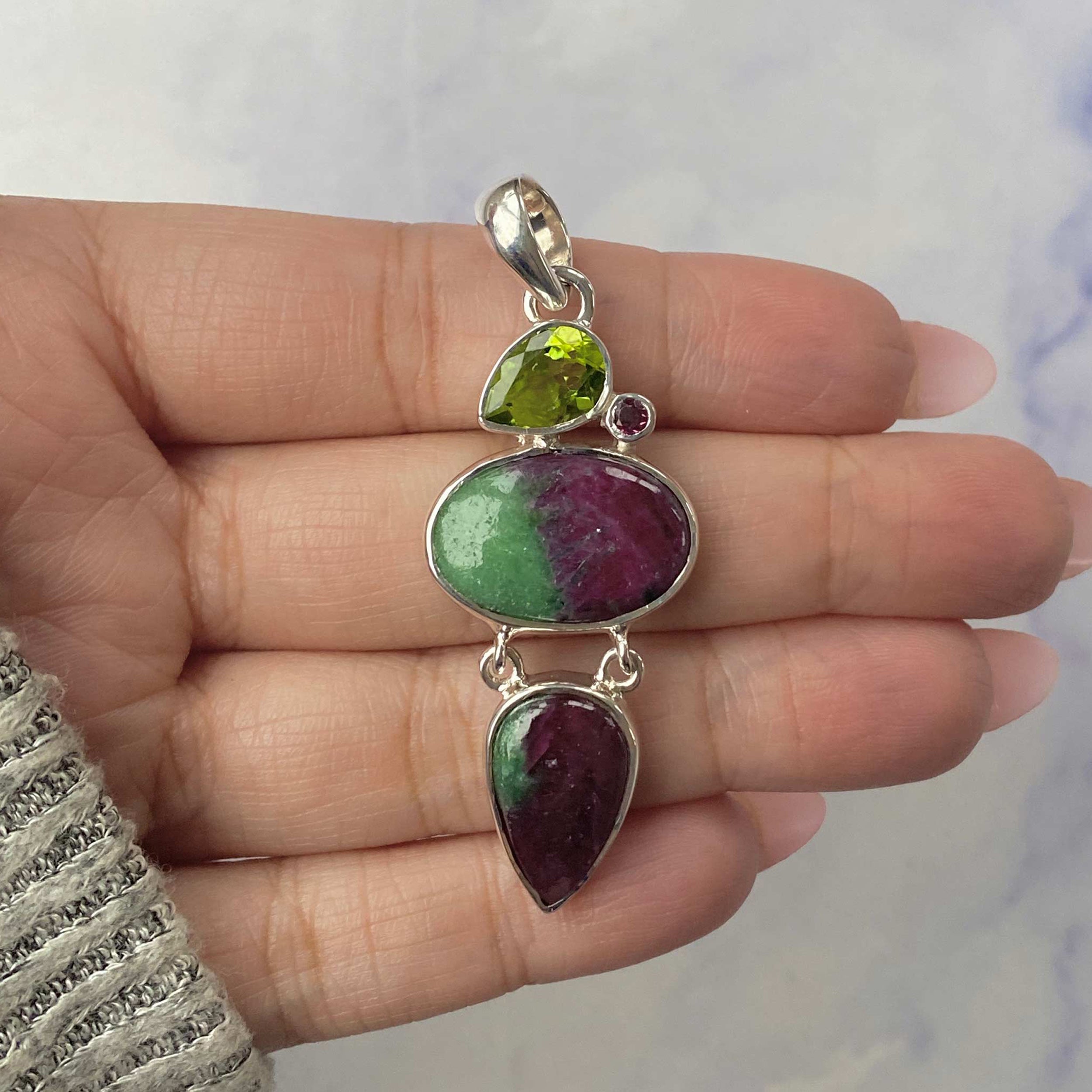 Ruby Zoisite Pendant-(RZS-P-73.)